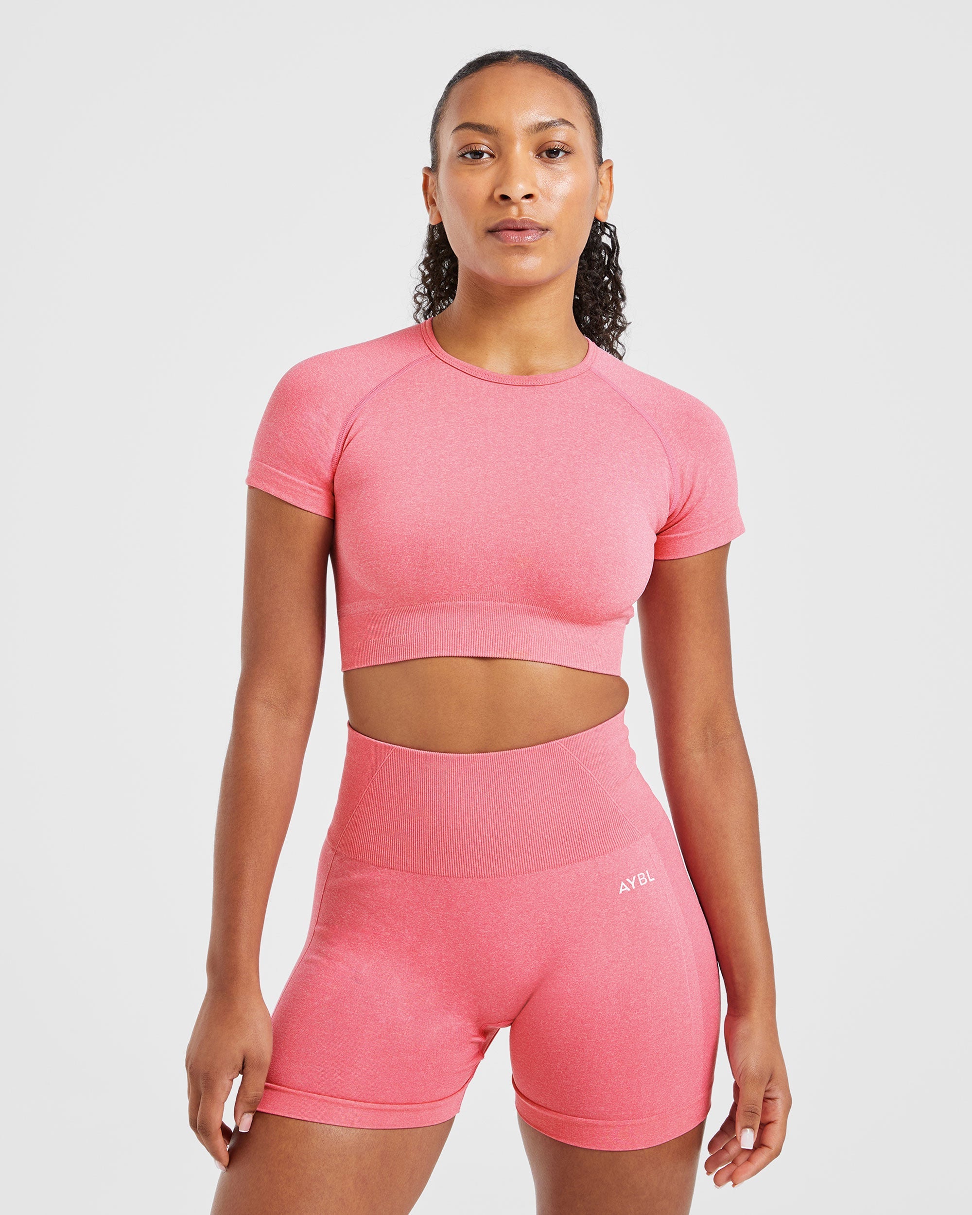 Empower Seamless Crop Top - Roze Marl