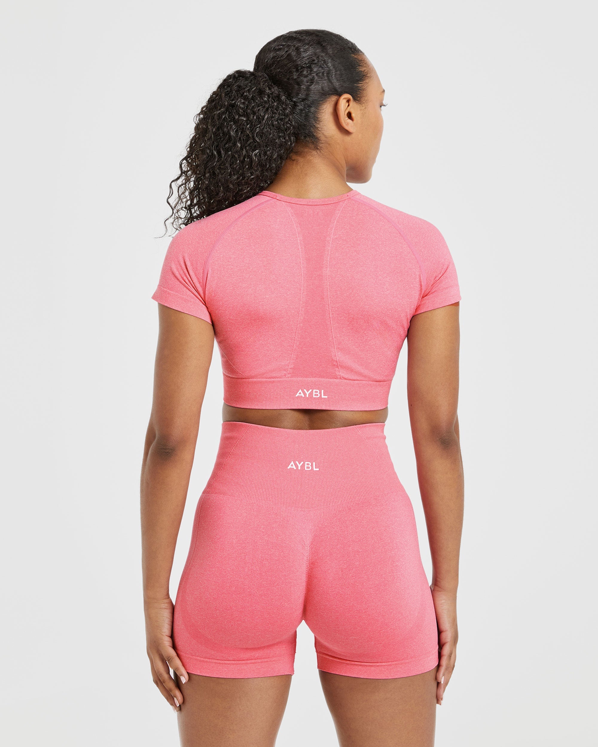 Empower Seamless Crop Top - Roze Marl