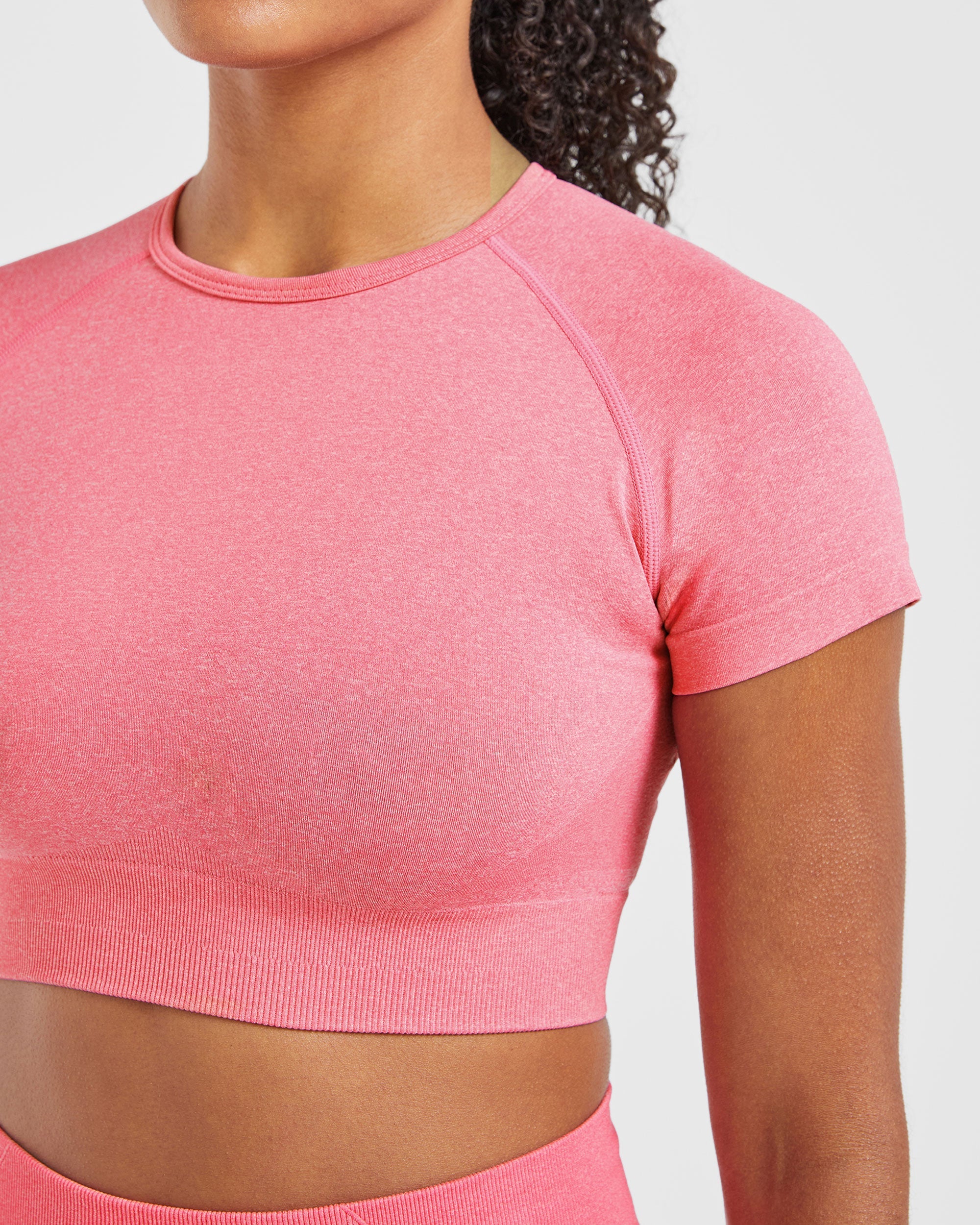 Empower Seamless Crop Top - Roze Marl