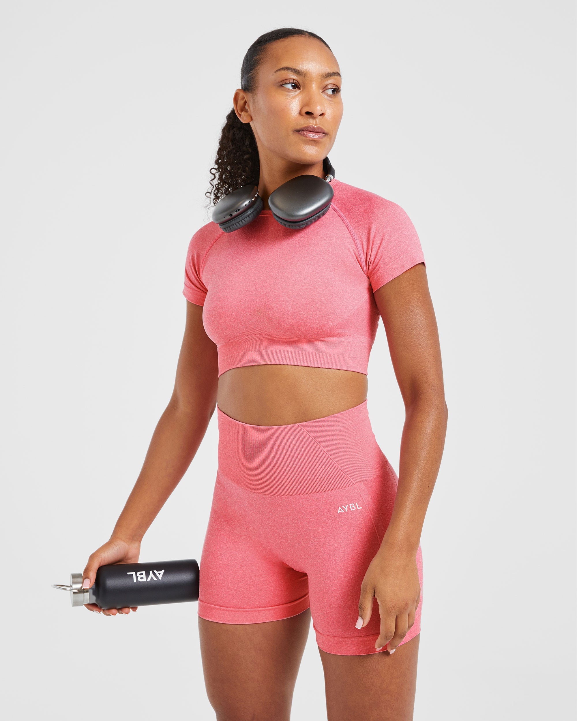 Empower Seamless Crop Top - Roze Marl