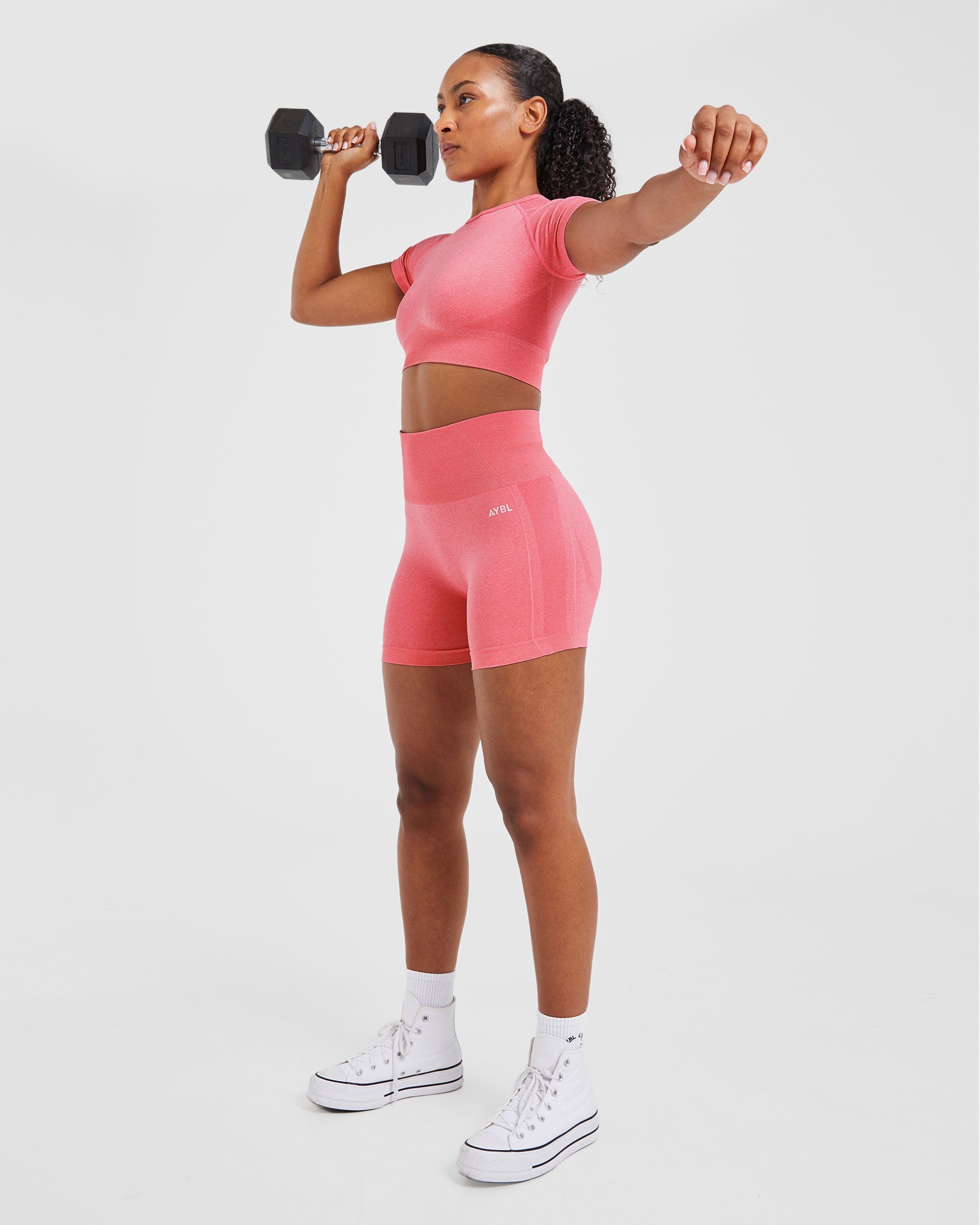 Empower Seamless Crop Top - Roze Marl