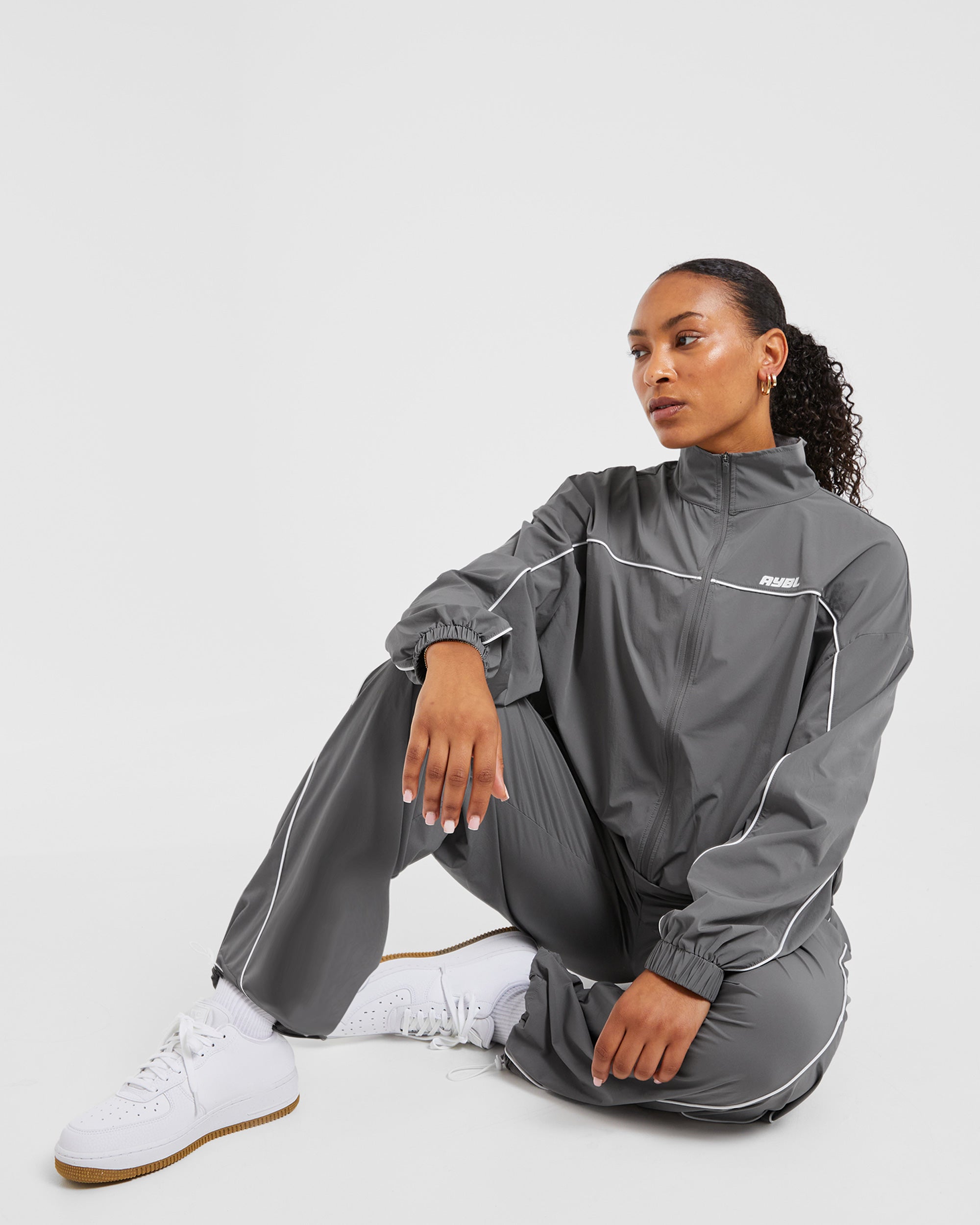 Justine Oversized Track Jacket - Grijs