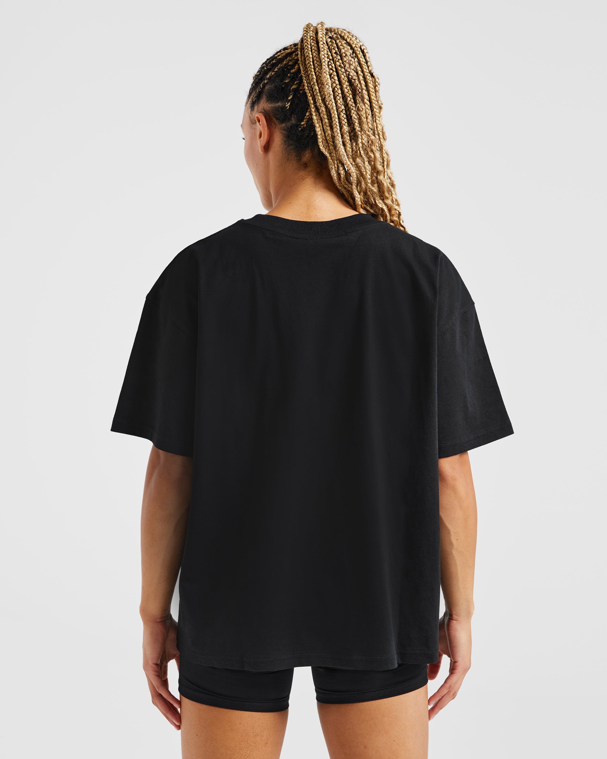 Justine Oversized T Shirt - Zwart/Rood