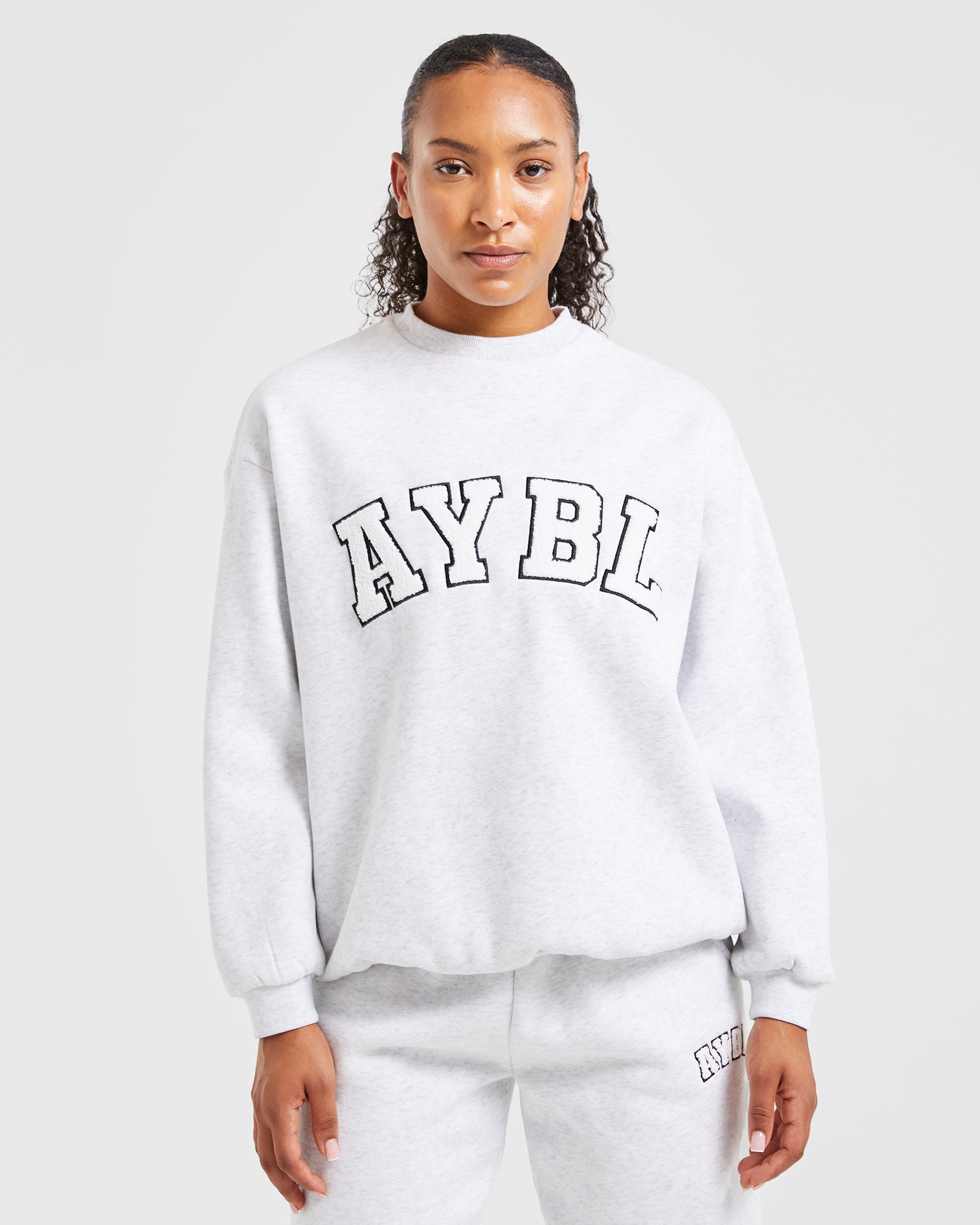 Varsity Oversized Sweatshirt - Heather Grijs