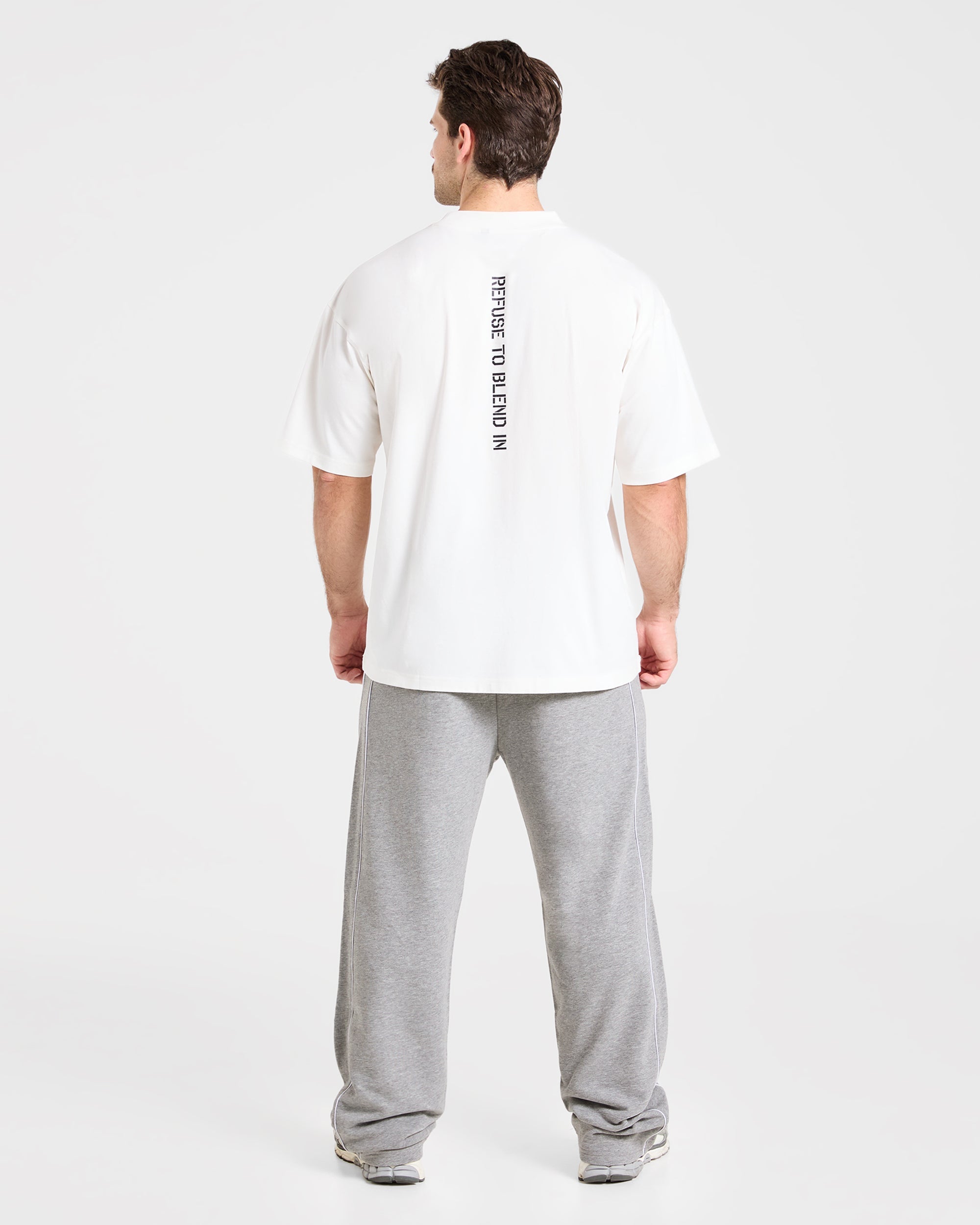 Cam Kissel x Oversized Straight Leg Joggers - Mid Marl Grijs