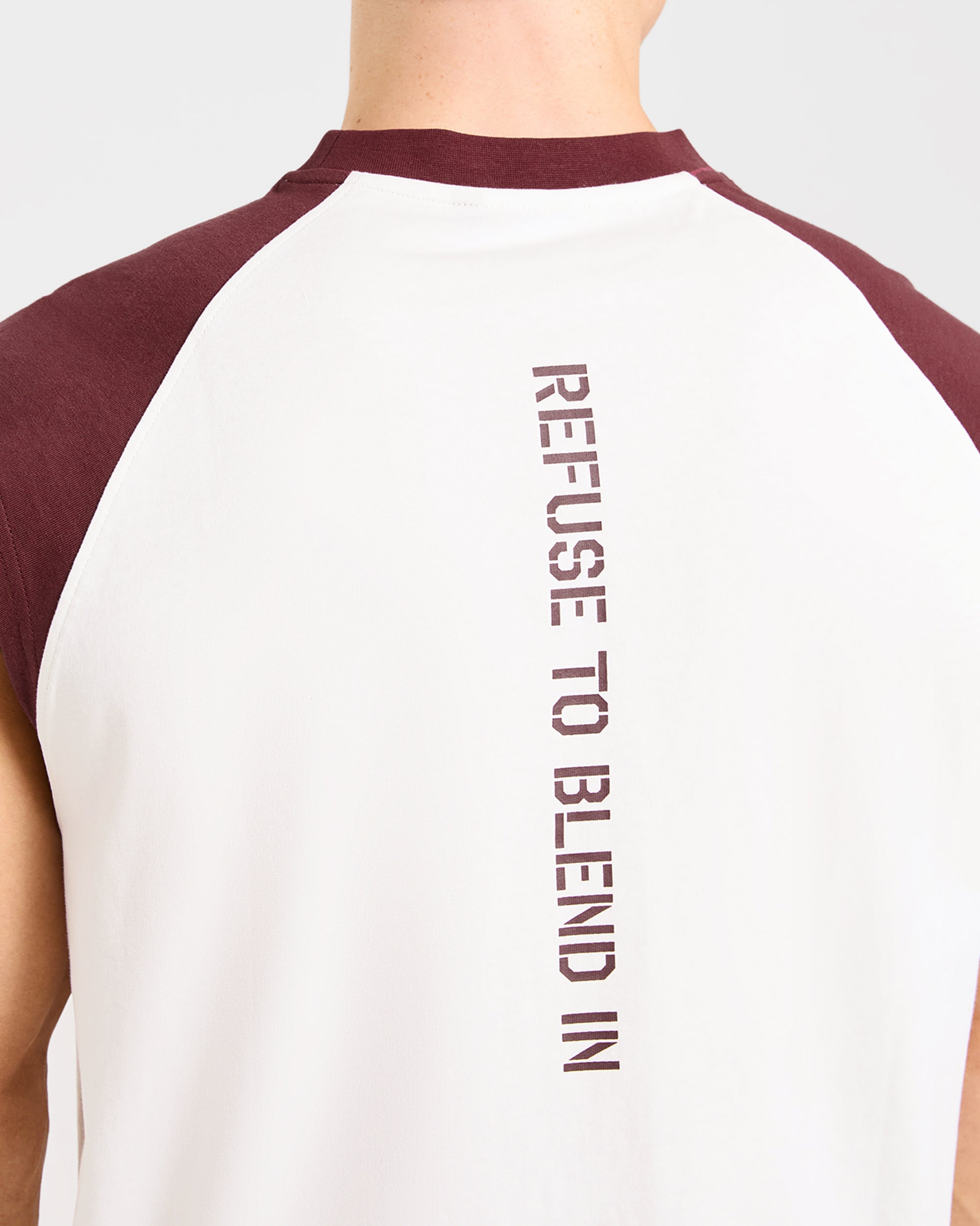 Cam Kissel x Contrast Oversized Tank - Off Wit/Burgundy