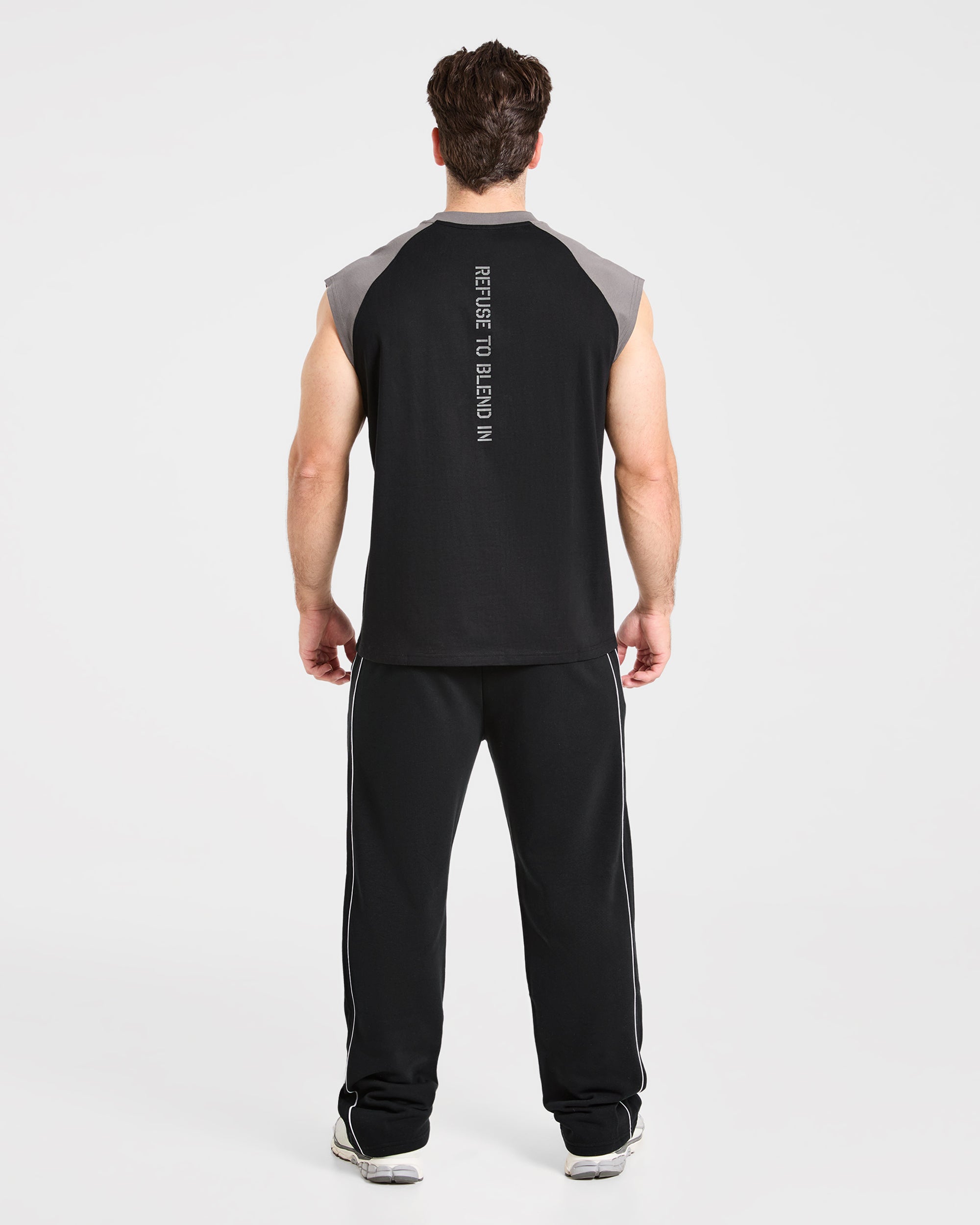 Cam Kissel x Contrast Oversized Tank - Zwart/Charcoal