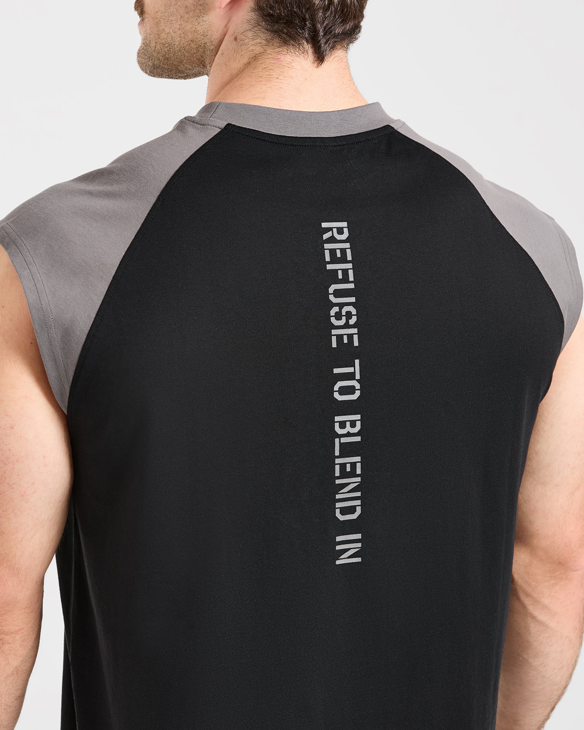 Cam Kissel x Contrast Oversized Tank - Zwart/Charcoal