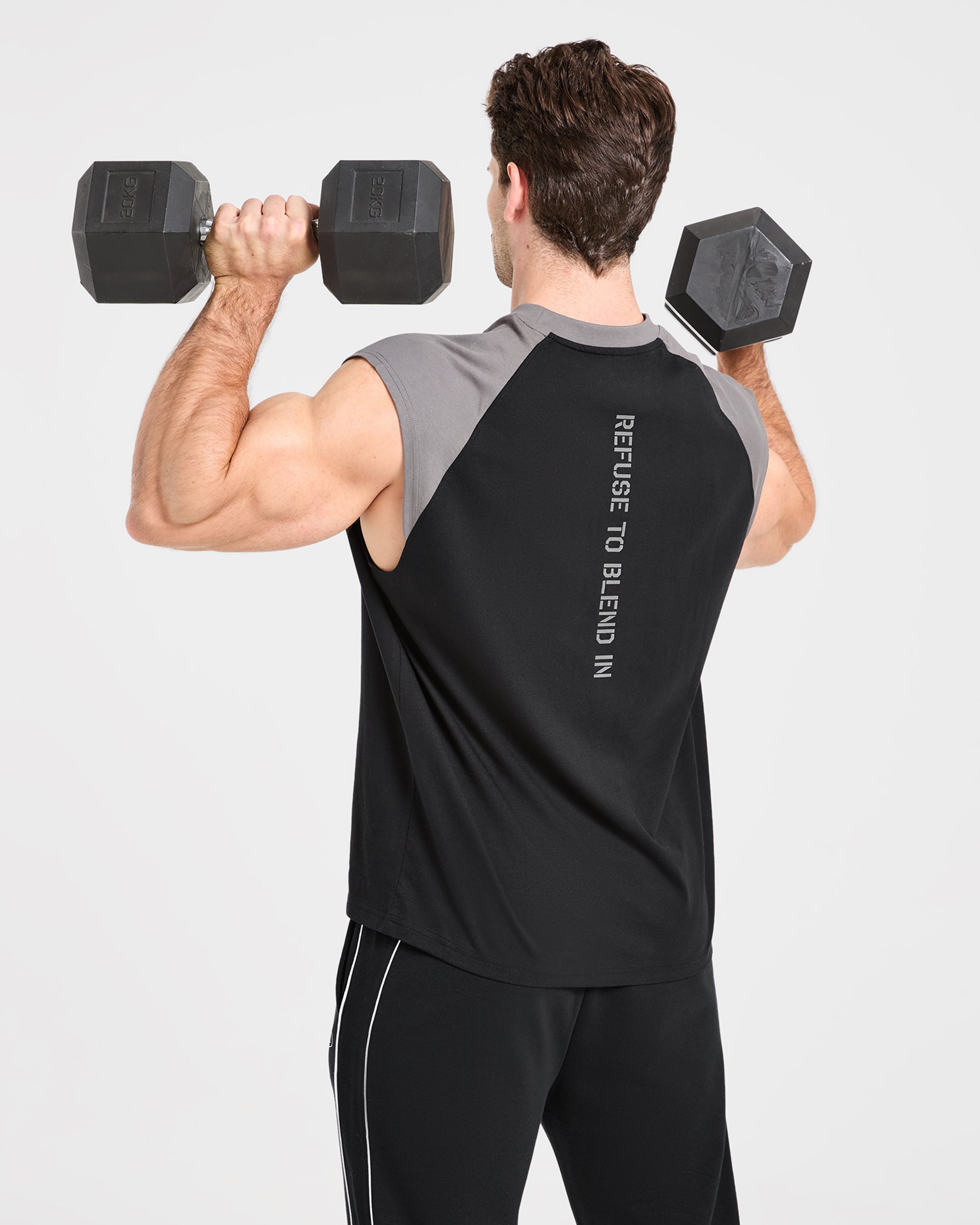 Cam Kissel x Contrast Oversized Tank - Zwart/Charcoal