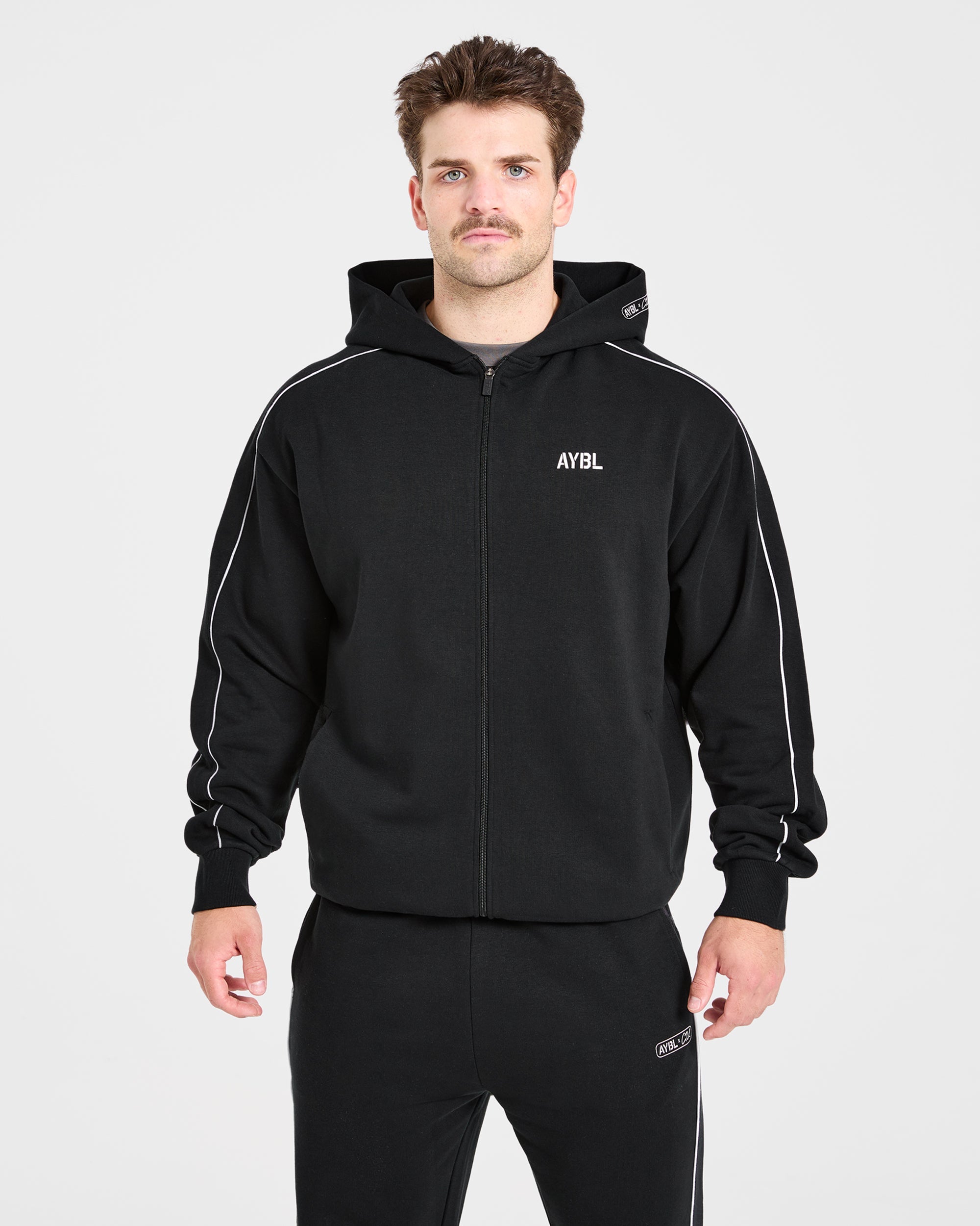 Cam Kissel x Oversized Full Zip Hoodie - Zwart