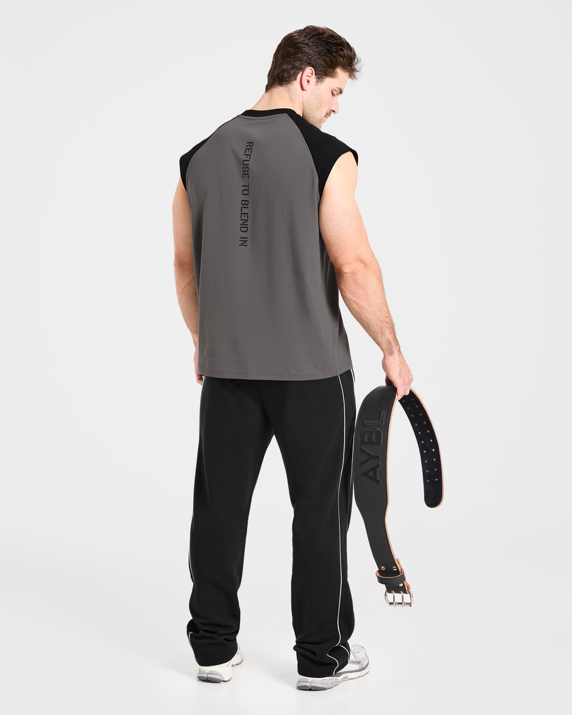 Cam Kissel x Contrast Oversized Tank - Charcoal/Zwart