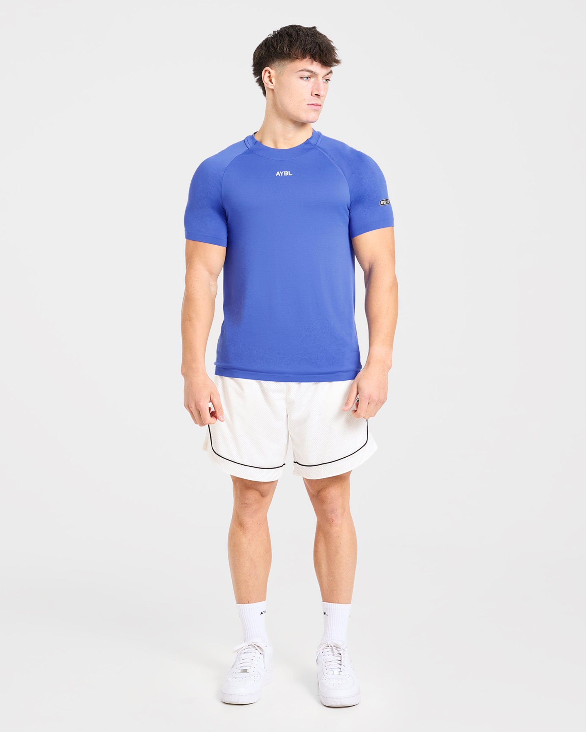 Cam Kissel x Seamless T Shirt - Cobalt Blauw
