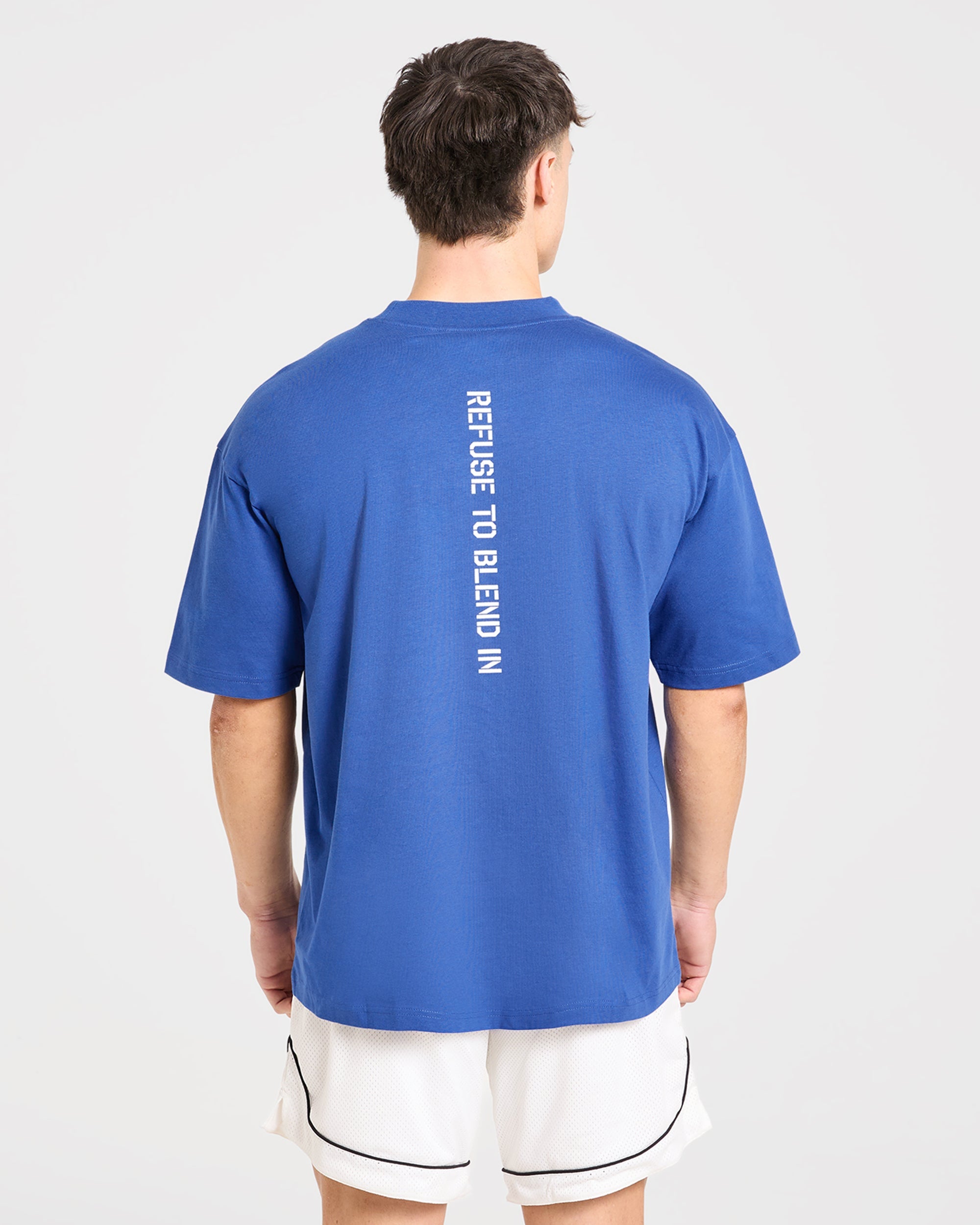 Cam Kissel x Graphic Oversized T Shirt - Cobalt Blauw