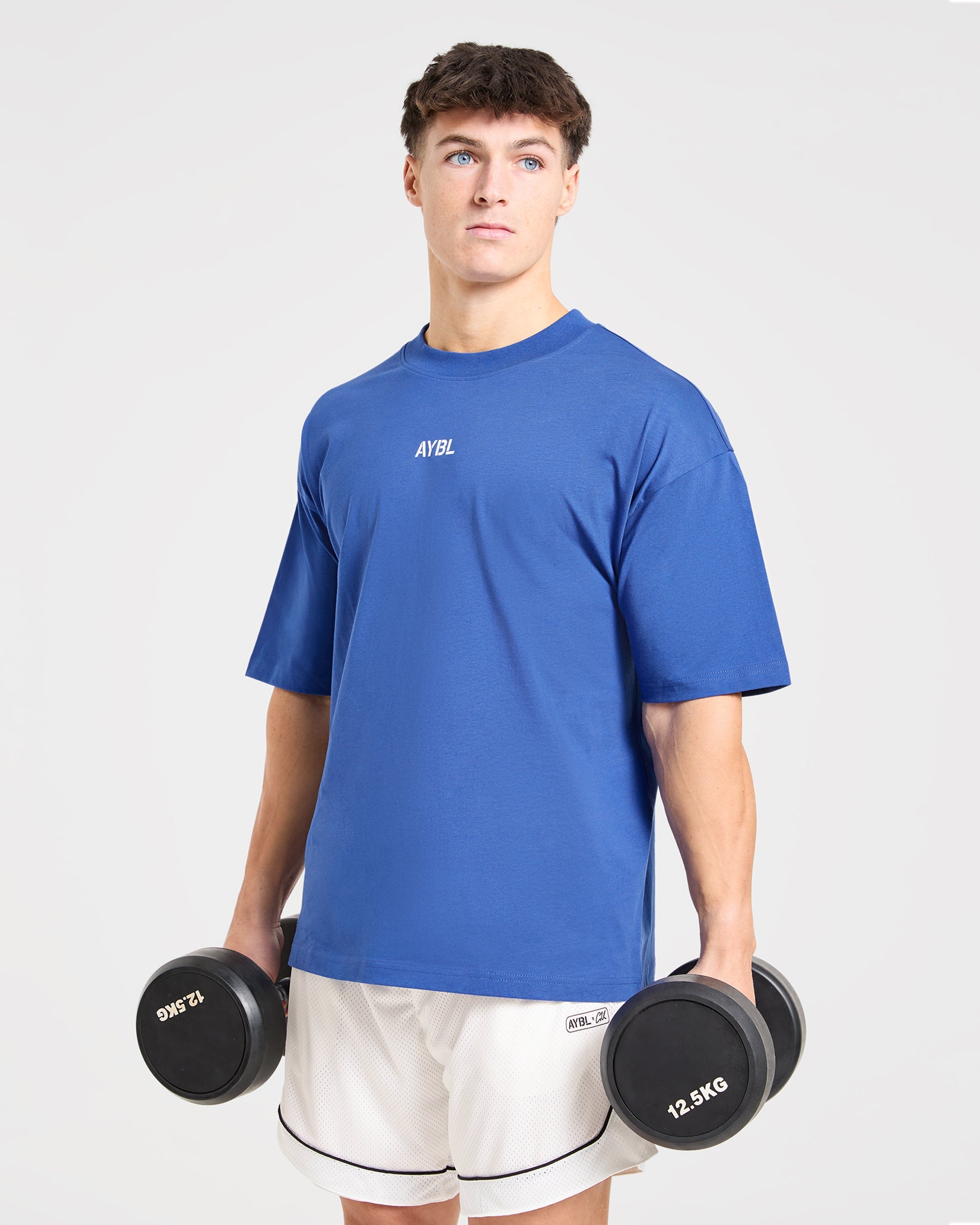 Cam Kissel x Graphic Oversized T Shirt - Cobalt Blauw