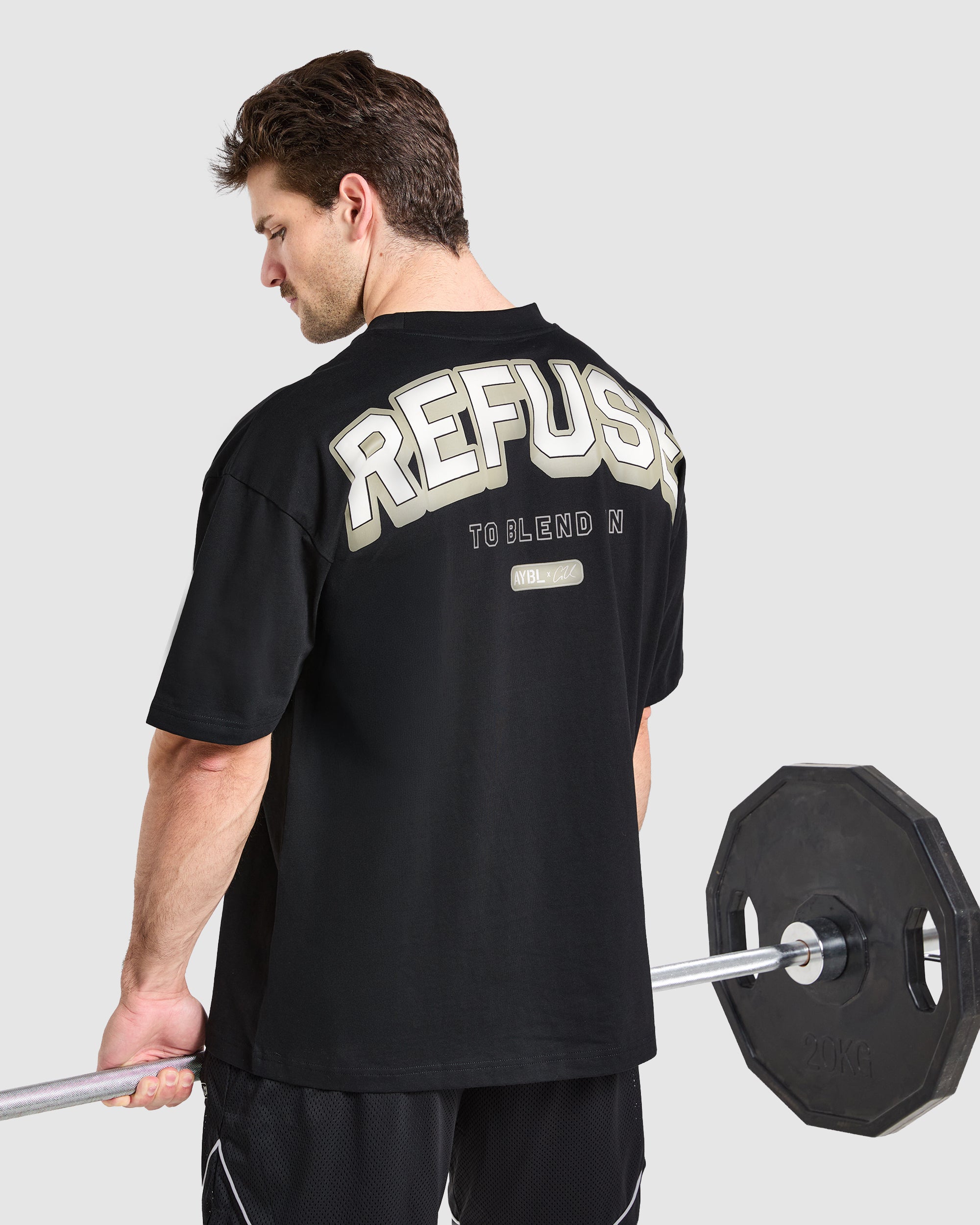 Cam Kissel x Refuse to Blend in Oversized T Shirt - Zwart