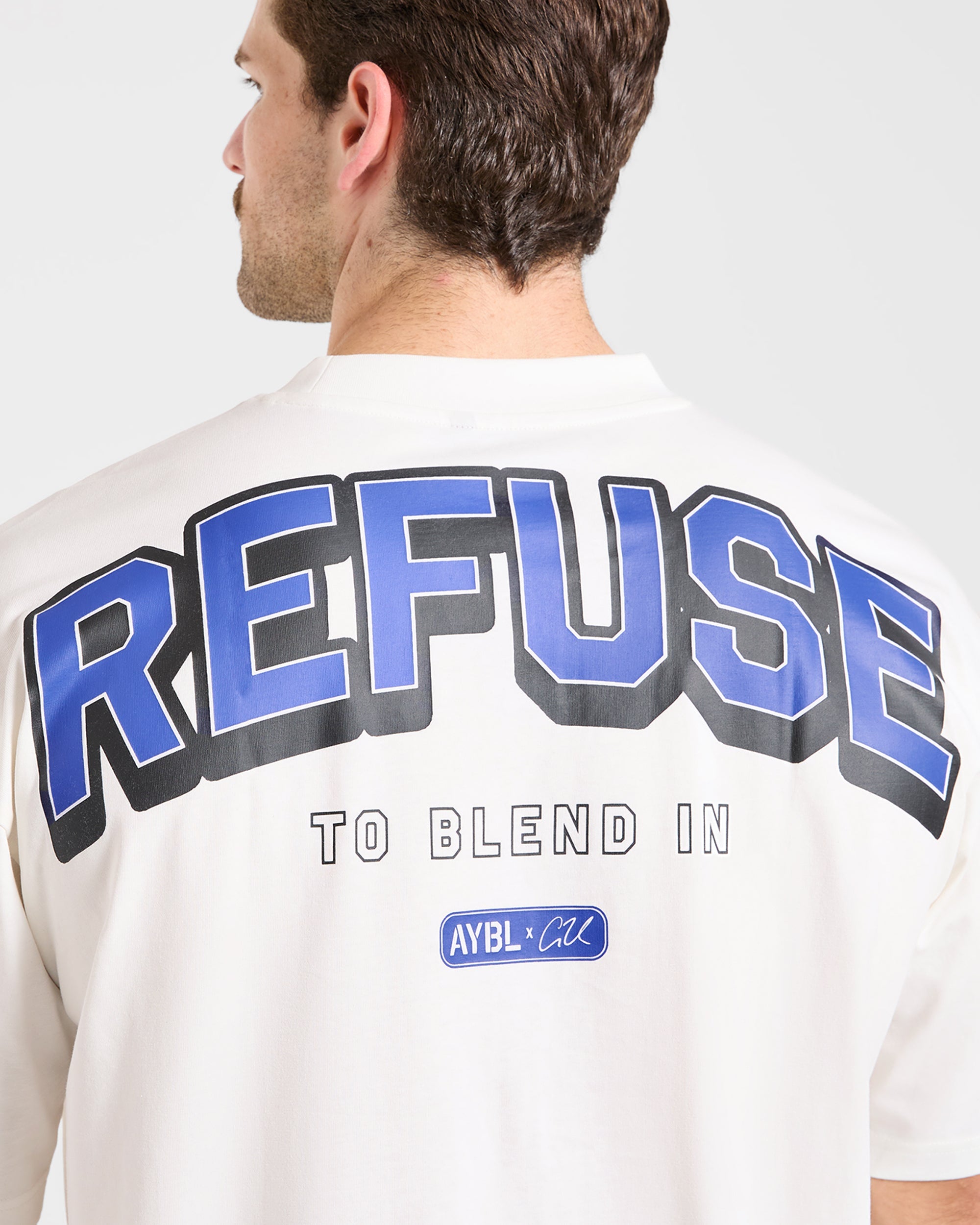 Cam Kissel x Refuse to Blend in Oversized T Shirt - Off Wit