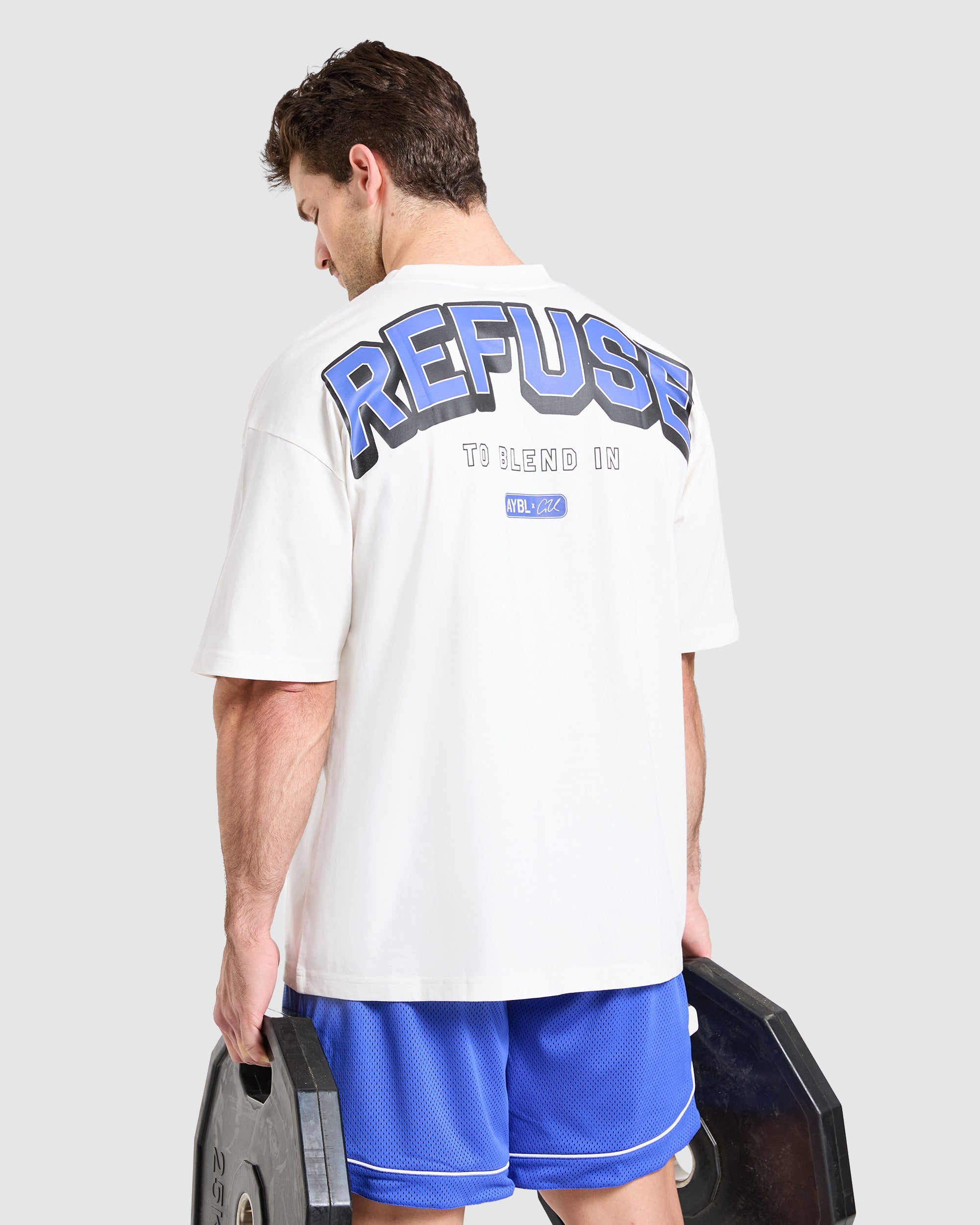 Cam Kissel x Refuse to Blend in Oversized T Shirt - Off Wit