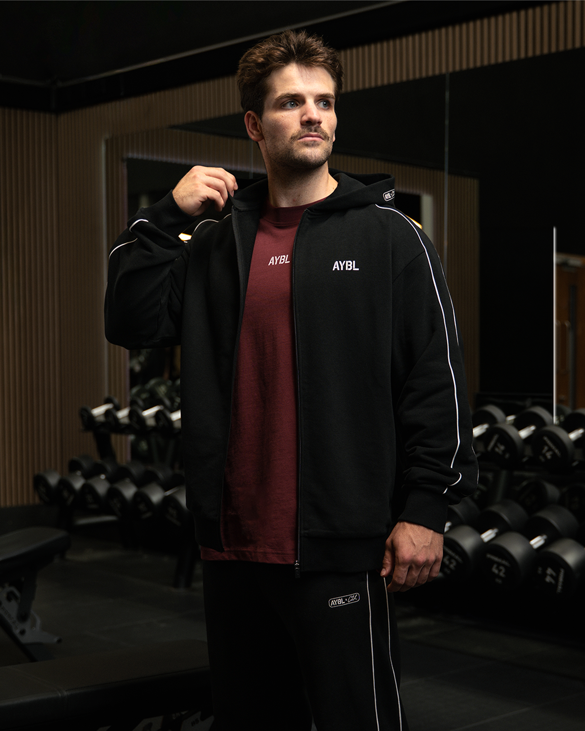 Cam Kissel x Oversized Full Zip Hoodie - Zwart