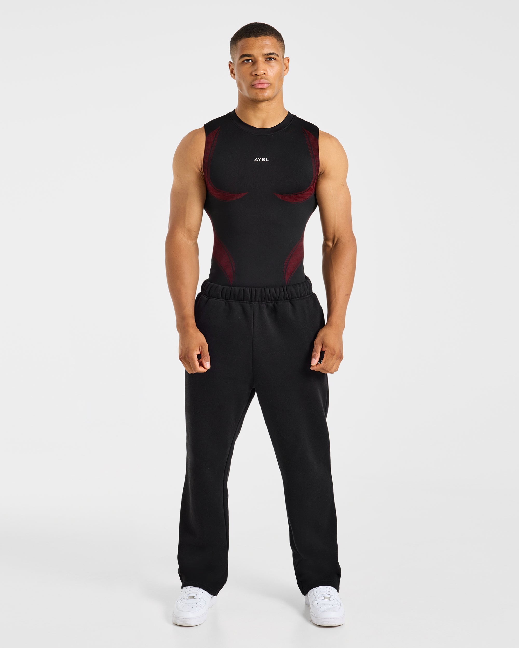Charge Seamless Tank - Zwart/Rood