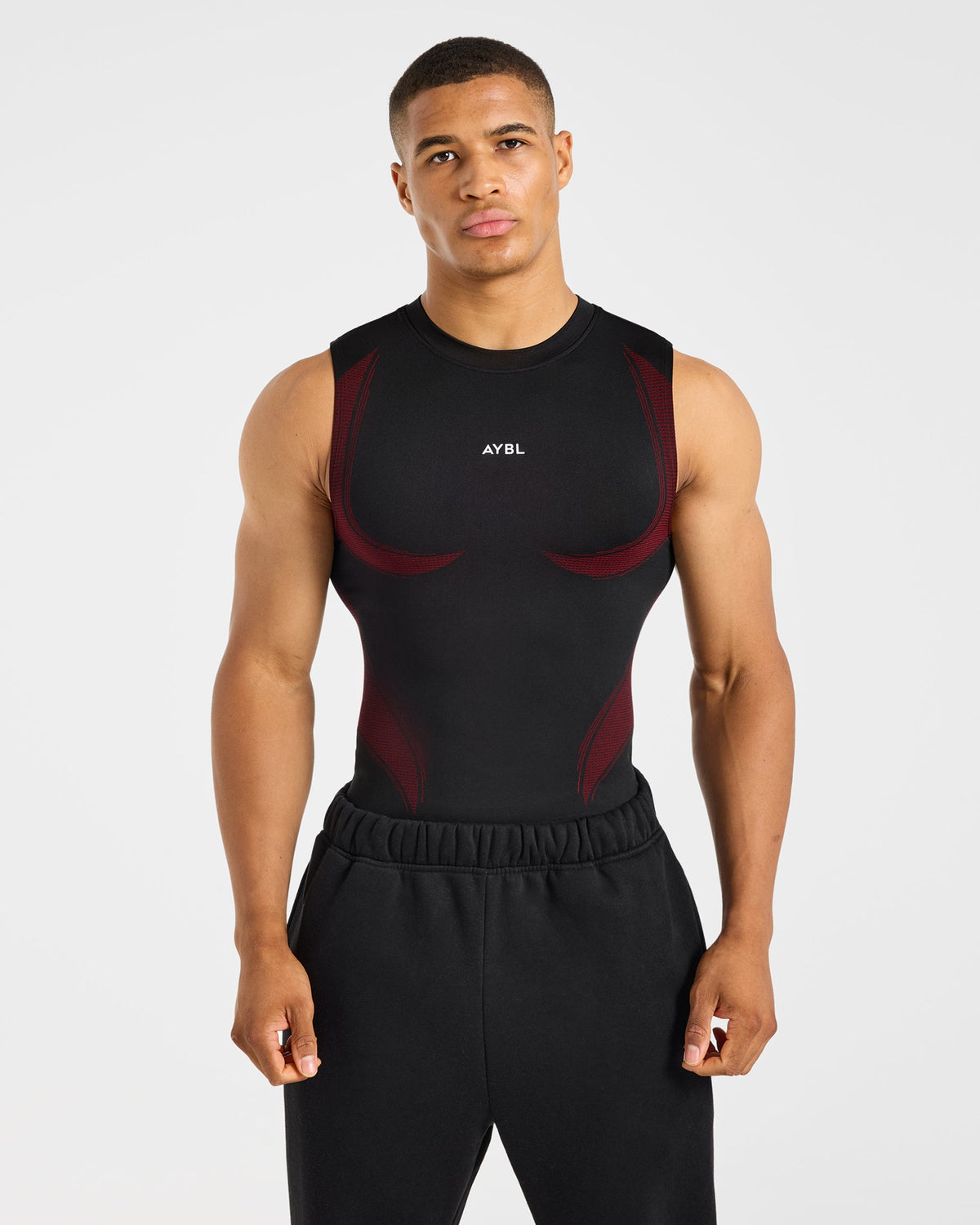 Charge Seamless Tank - Zwart/Rood