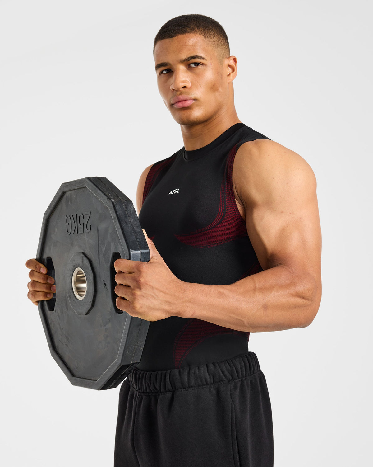 Charge Seamless Tank - Zwart/Rood