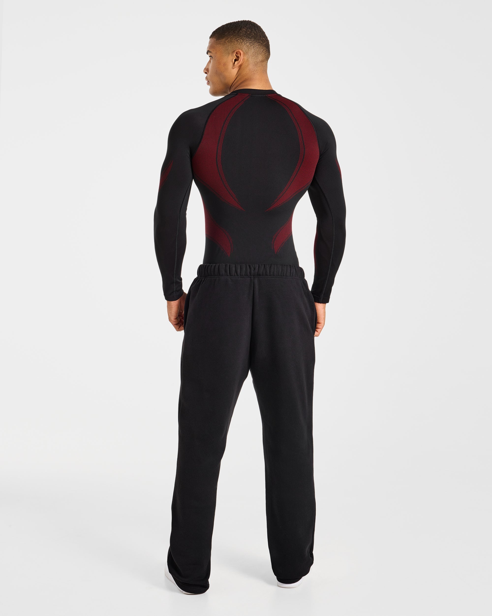 Charge Seamless Long Sleeve T Shirt - Zwart/Rood