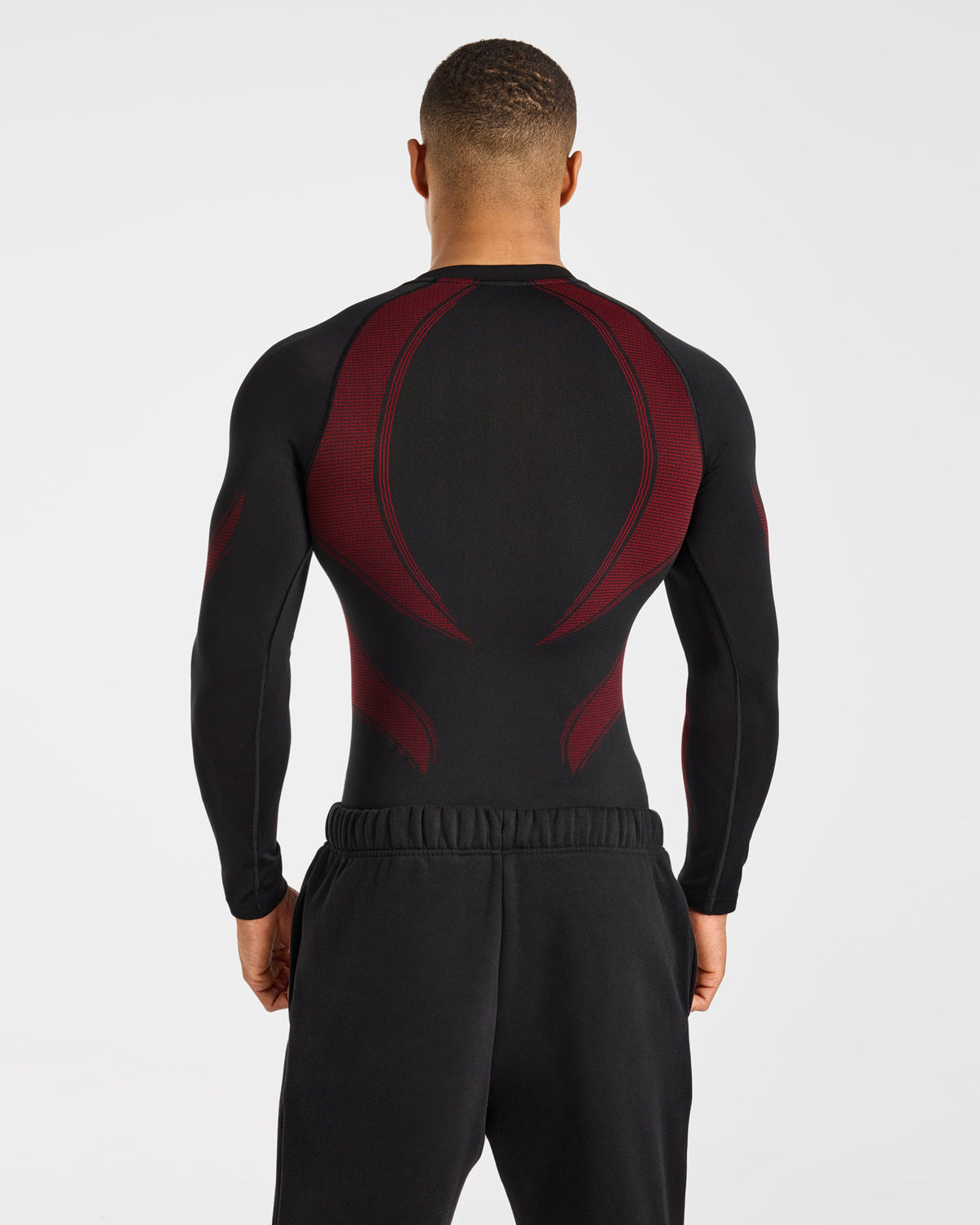 Charge Seamless Long Sleeve T Shirt - Zwart/Rood