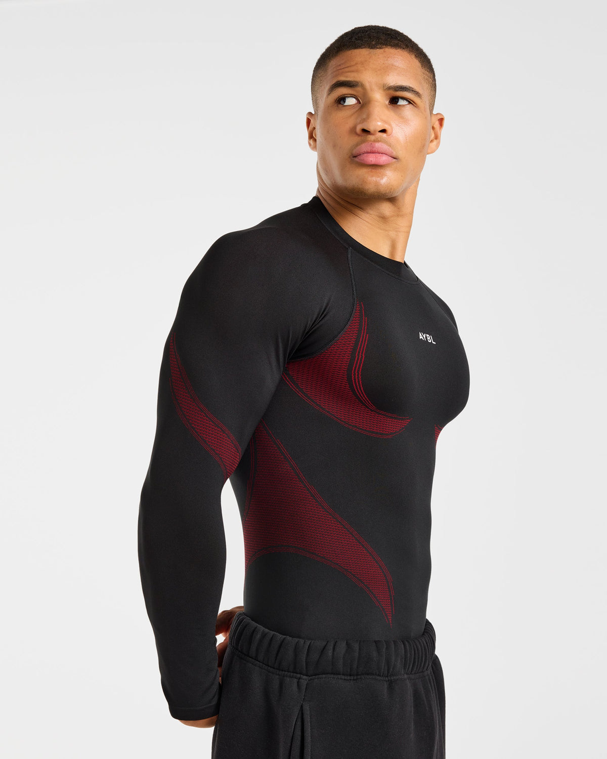 Charge Seamless Long Sleeve T Shirt - Zwart/Rood