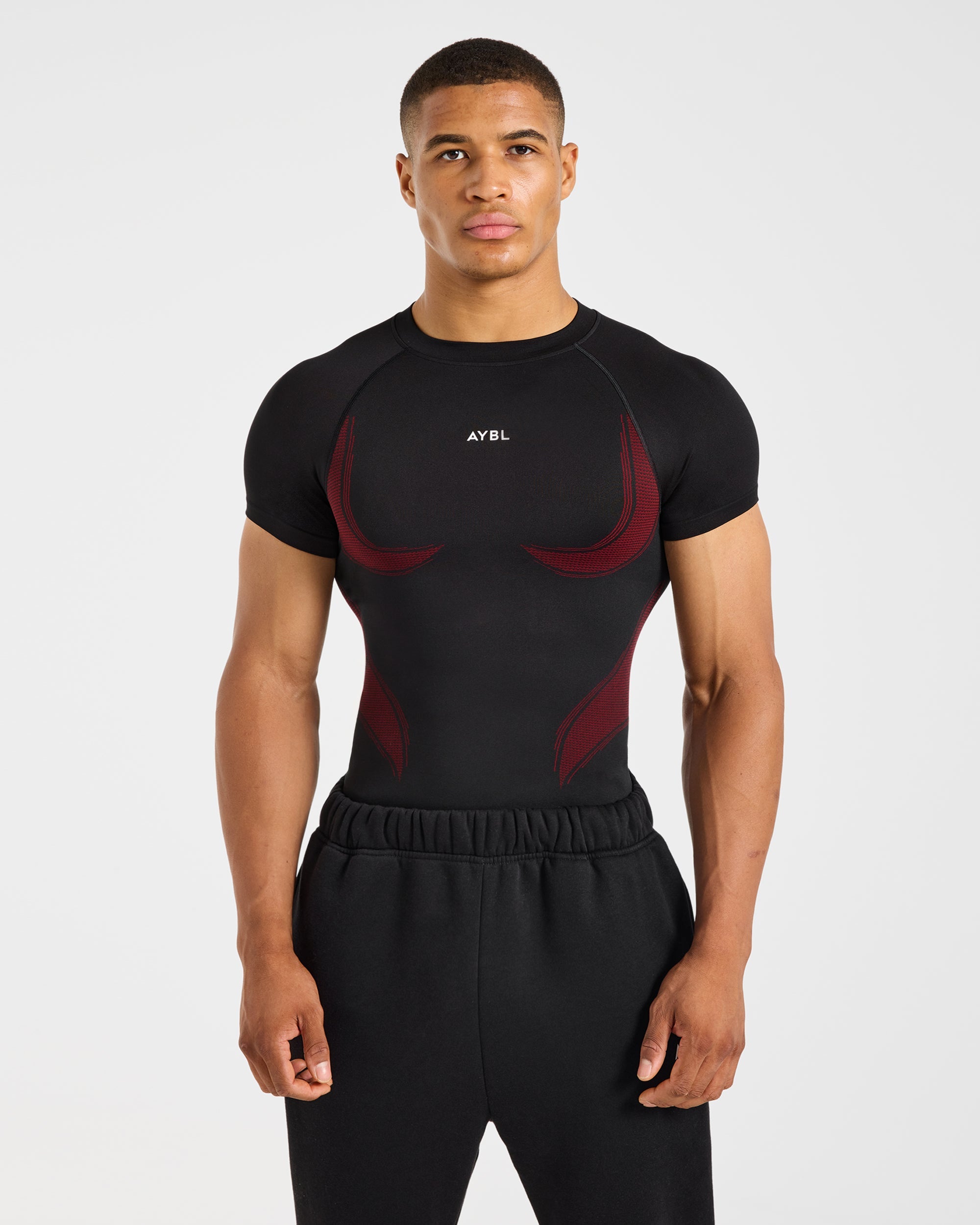 Charge Seamless T Shirt - Zwart/Rood