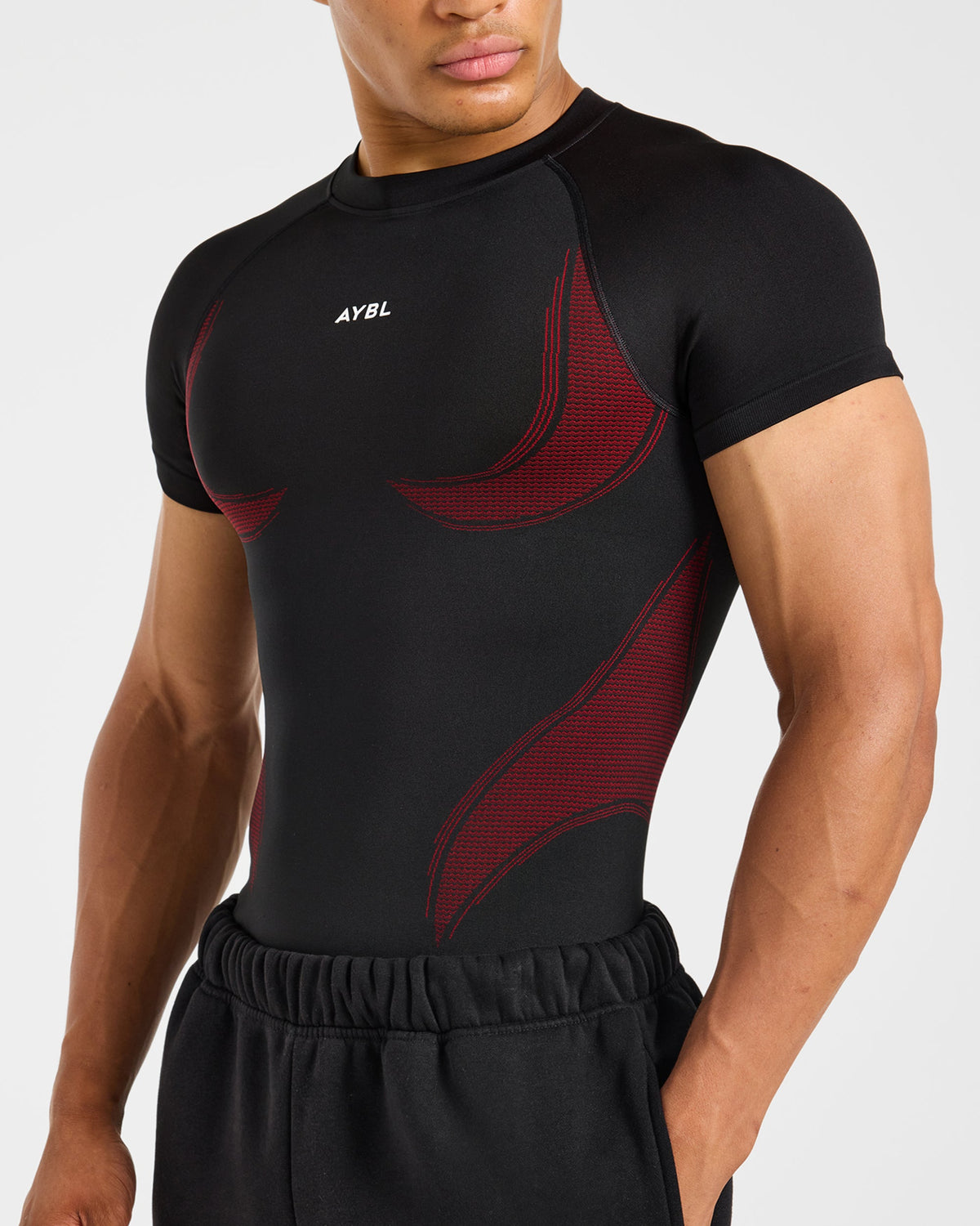 Charge Seamless T Shirt - Zwart/Rood