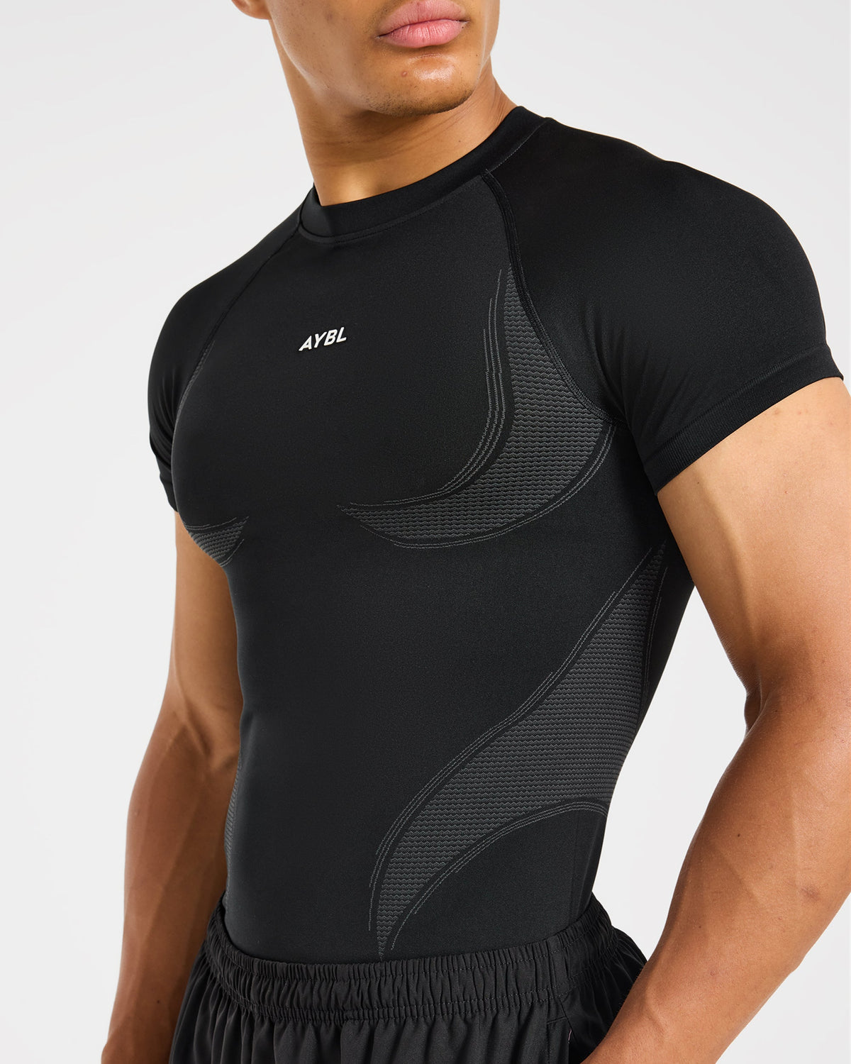 Charge Seamless T Shirt - Zwart/Charcoal