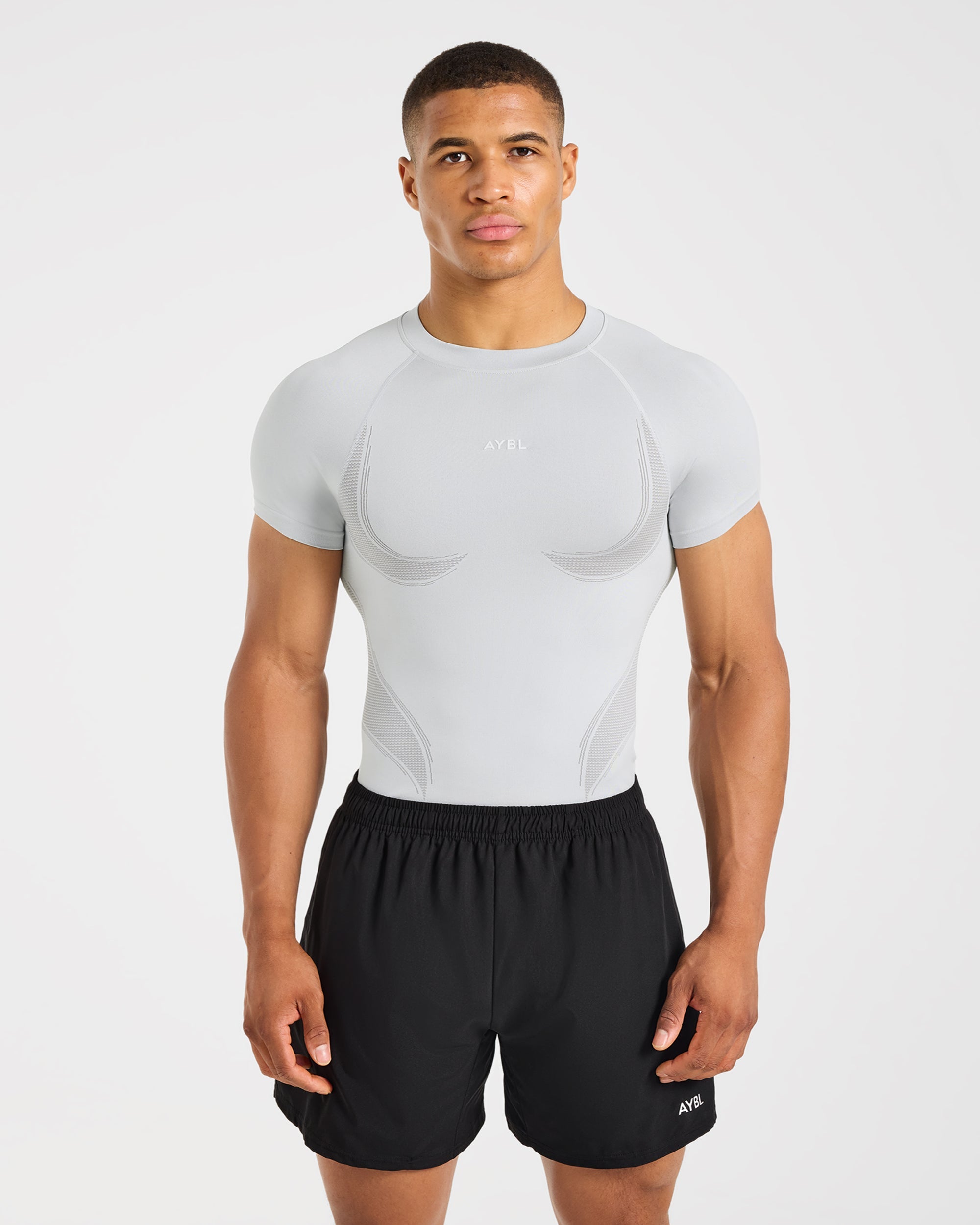 Charge Seamless T Shirt - Light Grijs