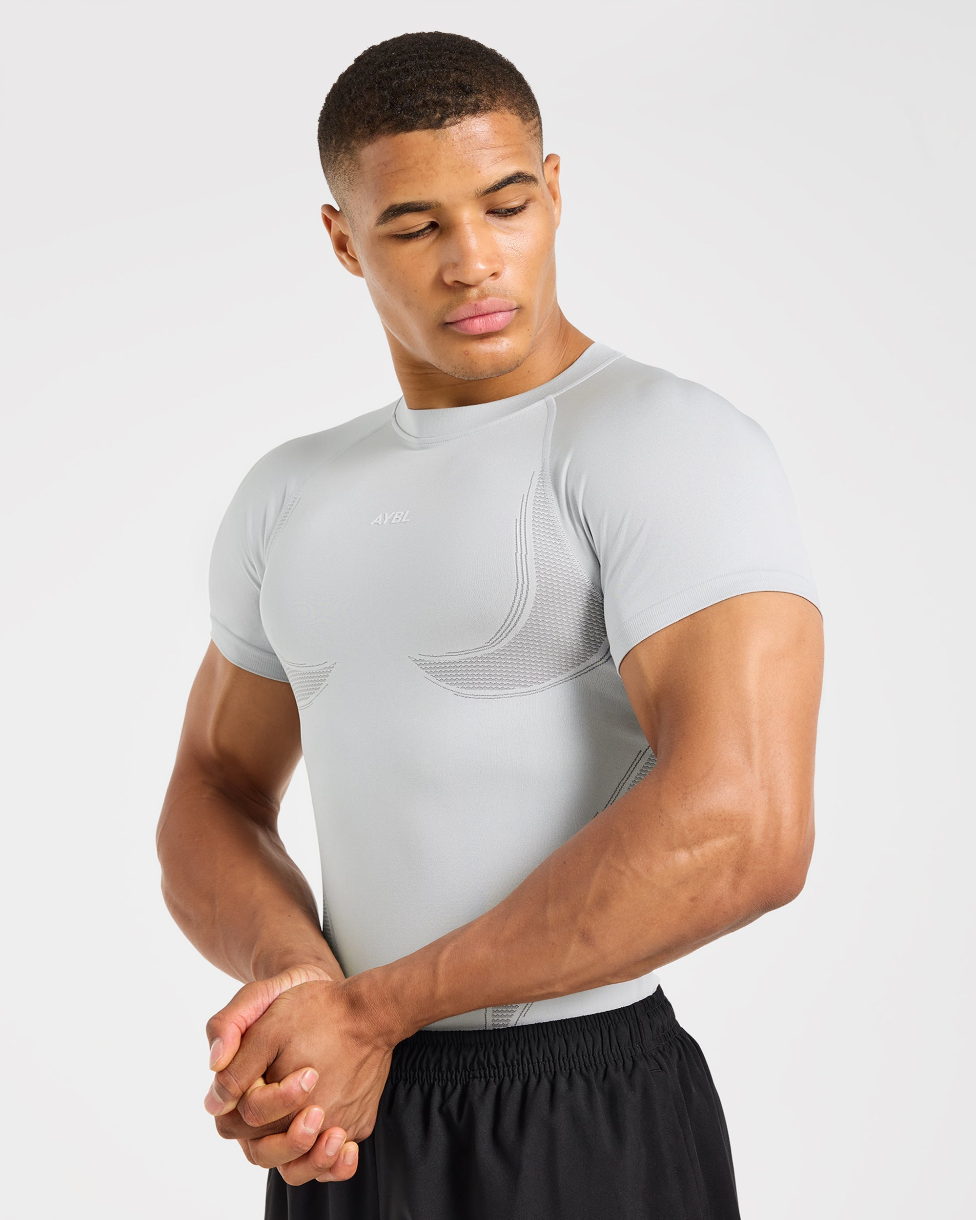 Charge Seamless T Shirt - Light Grijs