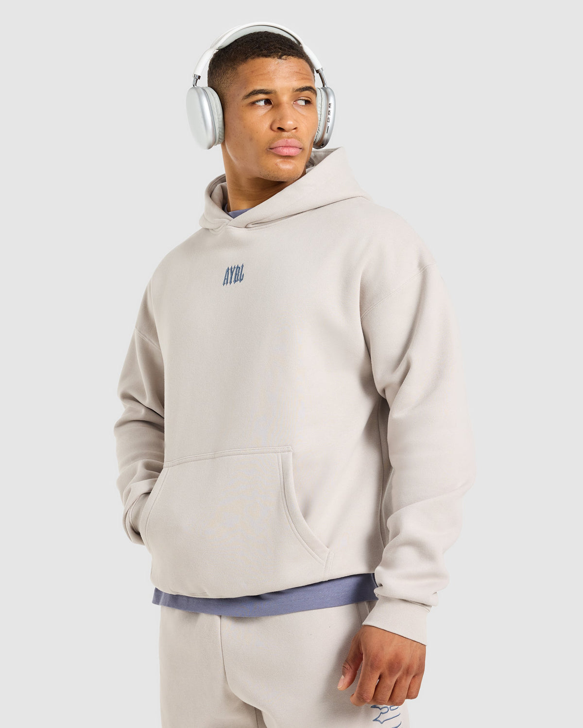 AYBL Iron Club Oversized Hoodie - Cloud Grijs