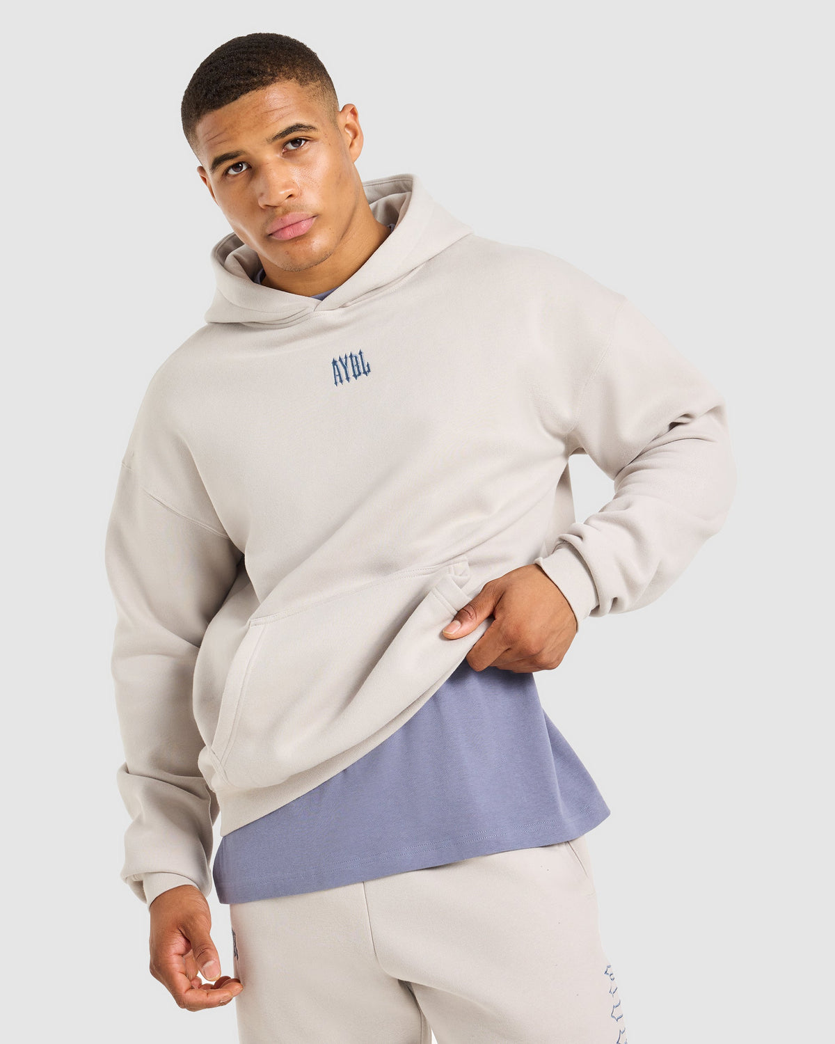 AYBL Iron Club Oversized Hoodie - Cloud Grijs