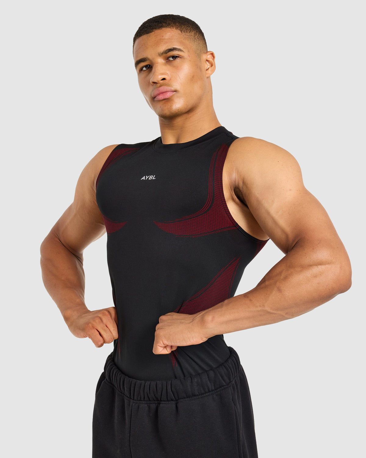 Charge Seamless Tank - Zwart/Rood