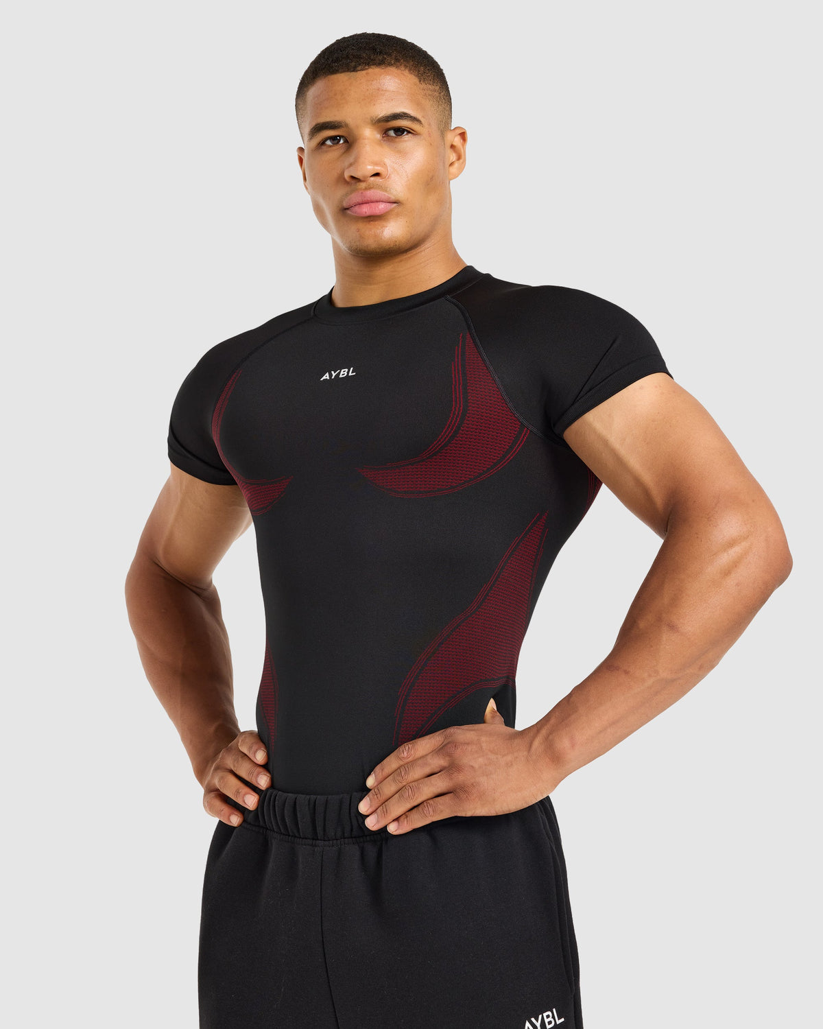 Charge Seamless T Shirt - Zwart/Rood
