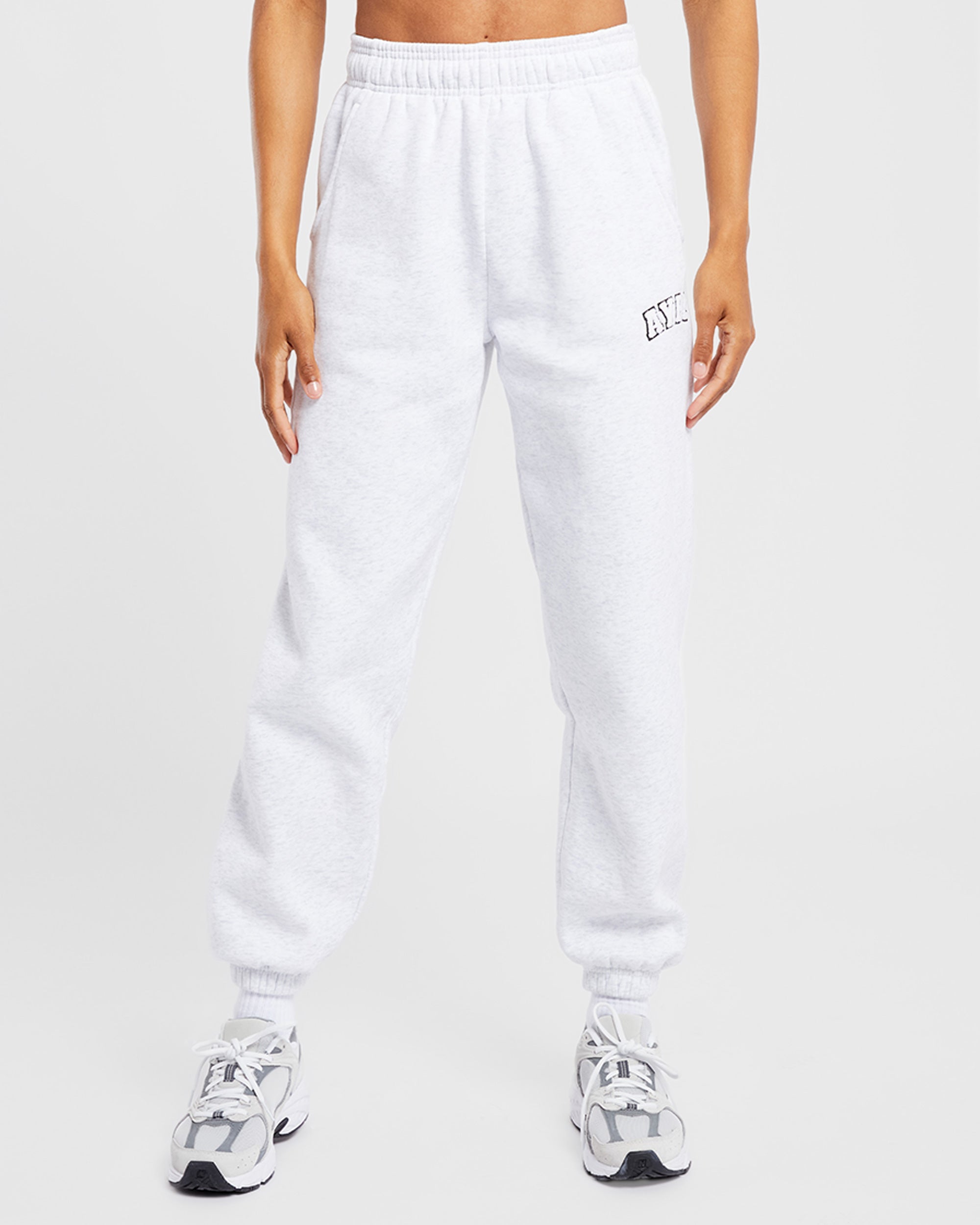 Varsity Oversized Joggers - Heather Grijs