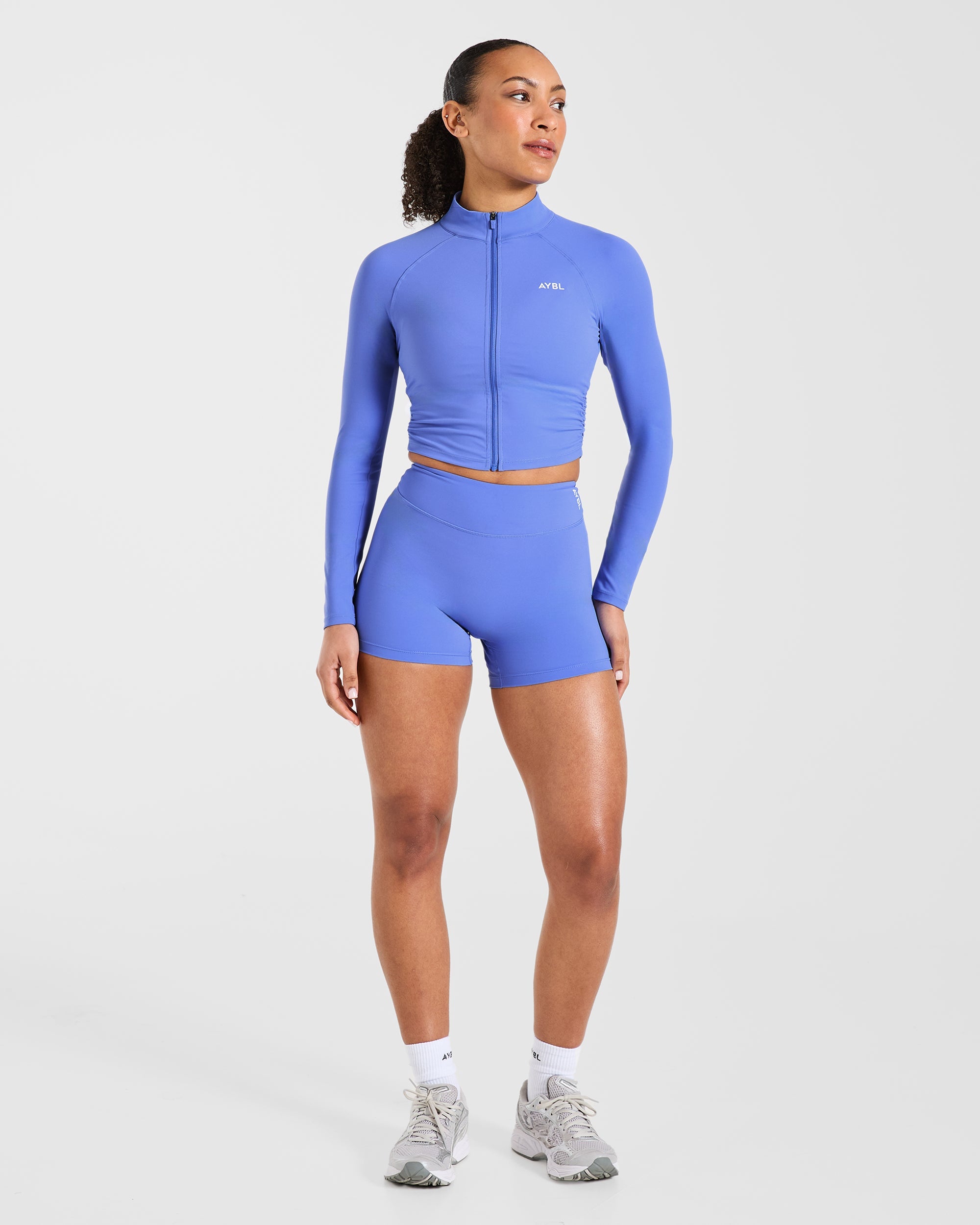 Physique Zip Up Jacket - Cornflower Paars