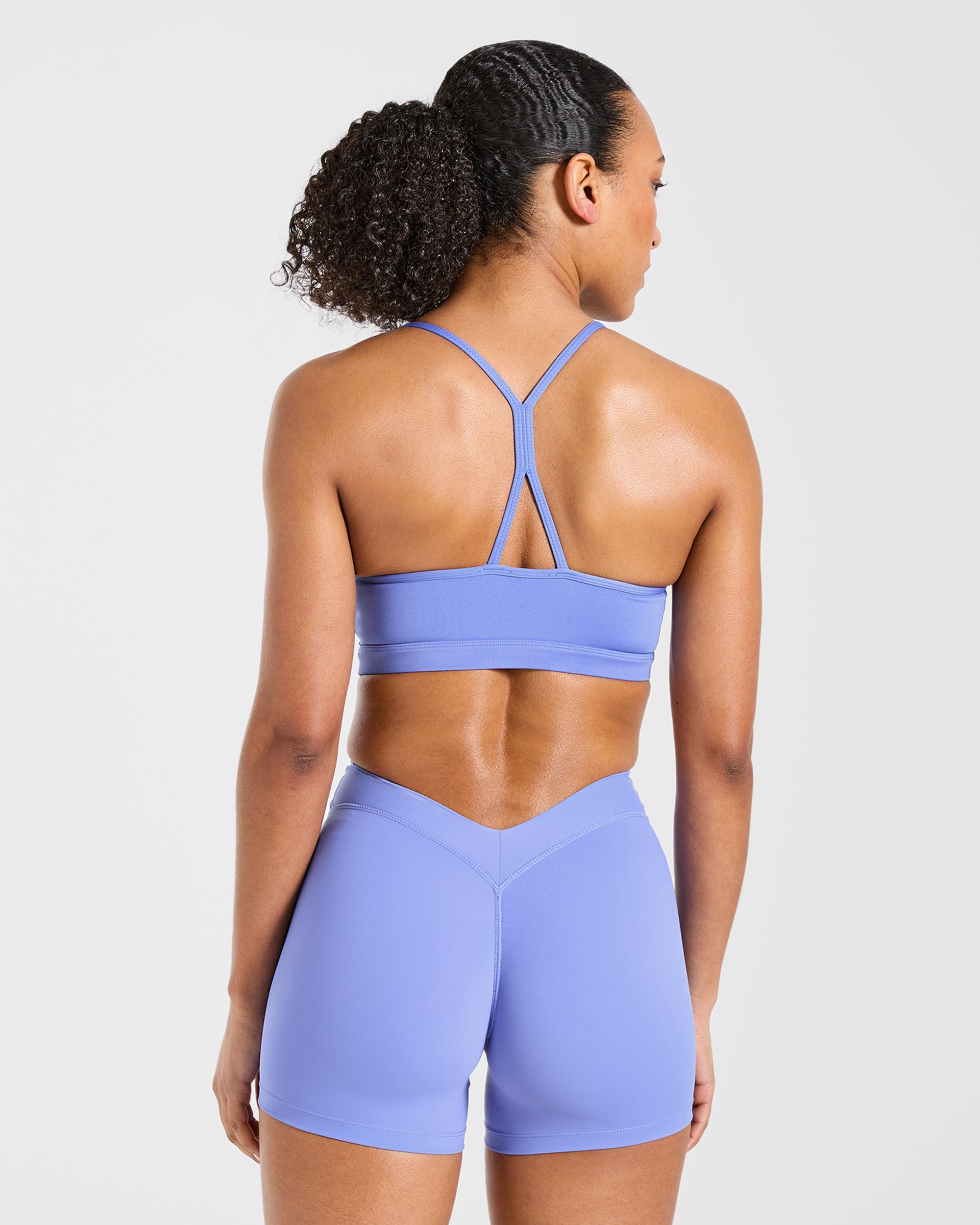Essential Ruched Sports Bra - Cornflower Paars
