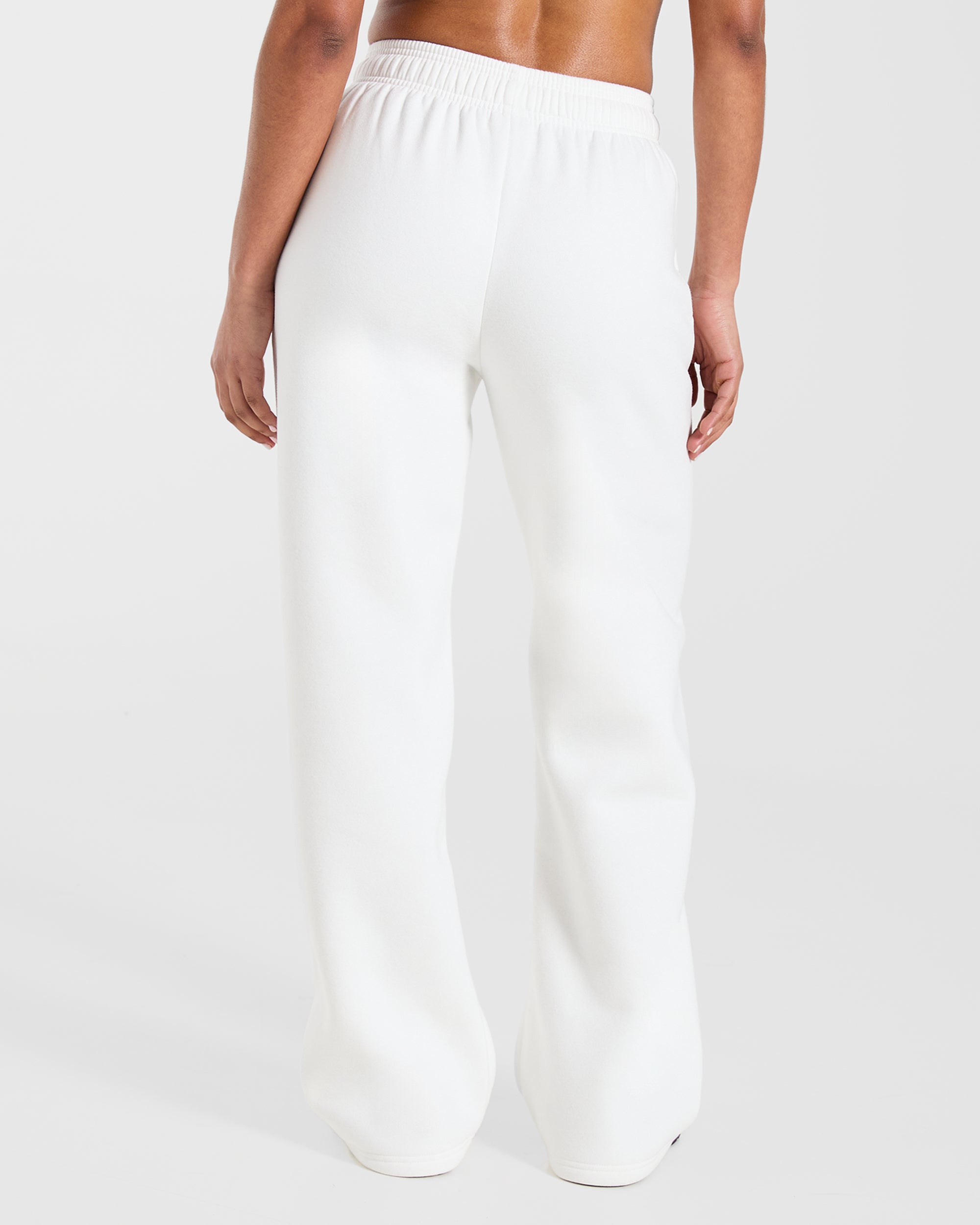 AYBL Club Oversized Straight Leg Joggers - Off Wit/Forest Groen