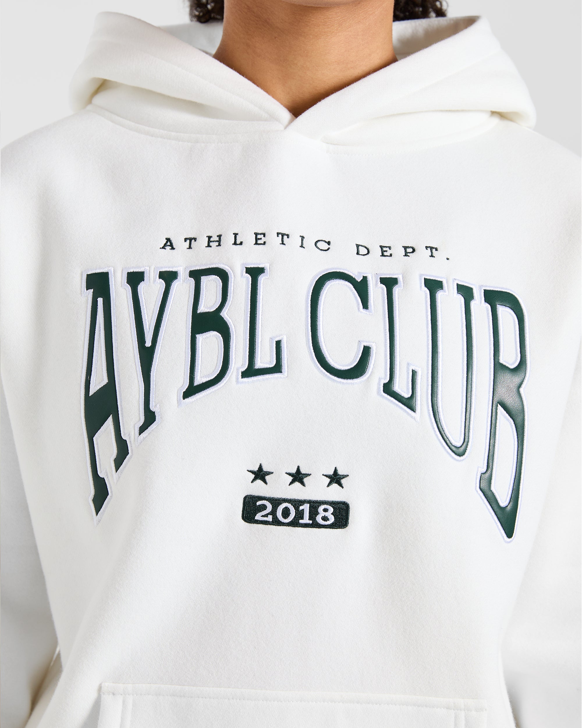 AYBL Club Oversized Hoodie - Off Wit/Forest Groen