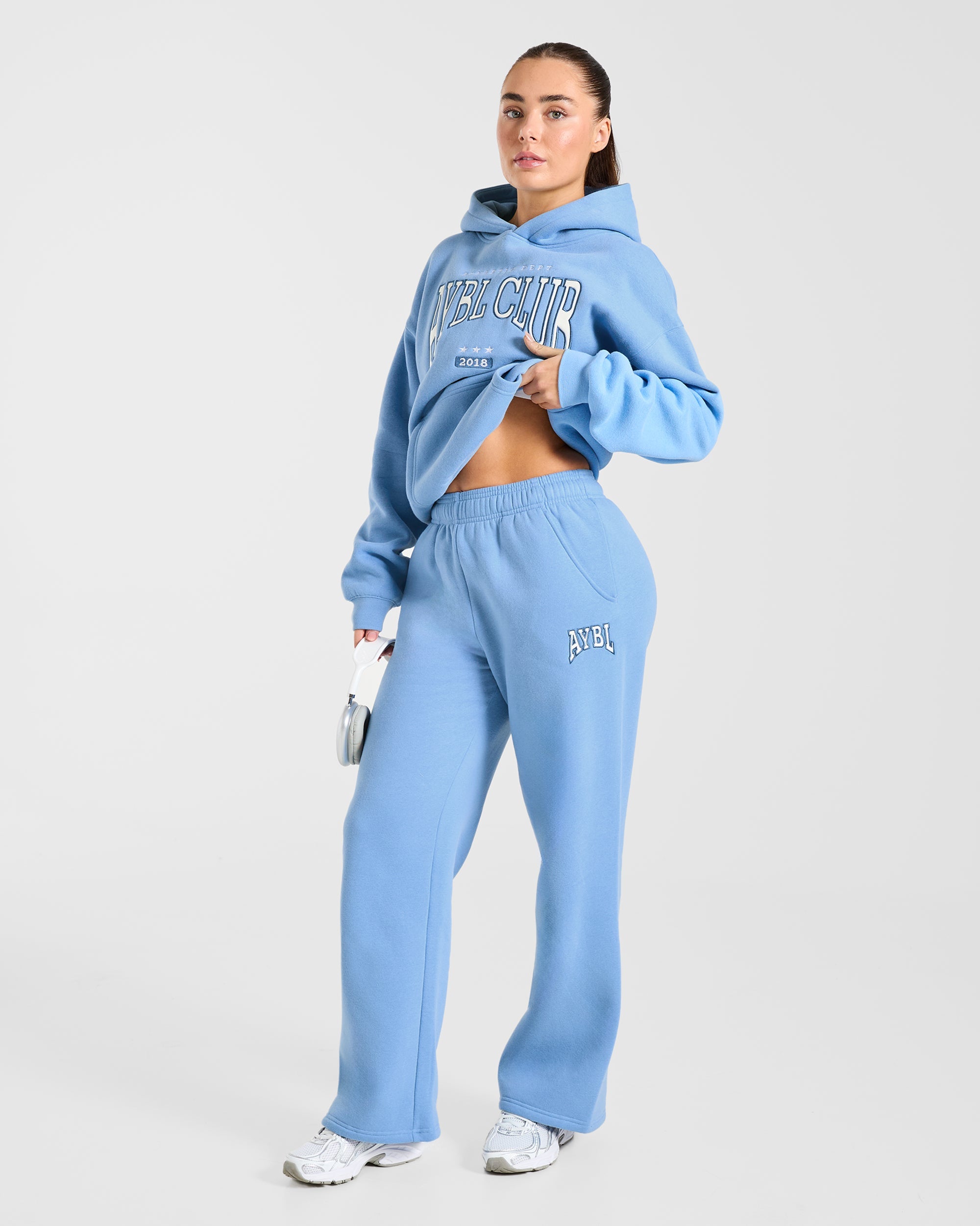 AYBL Club Oversized Straight Leg Joggers - Blauw