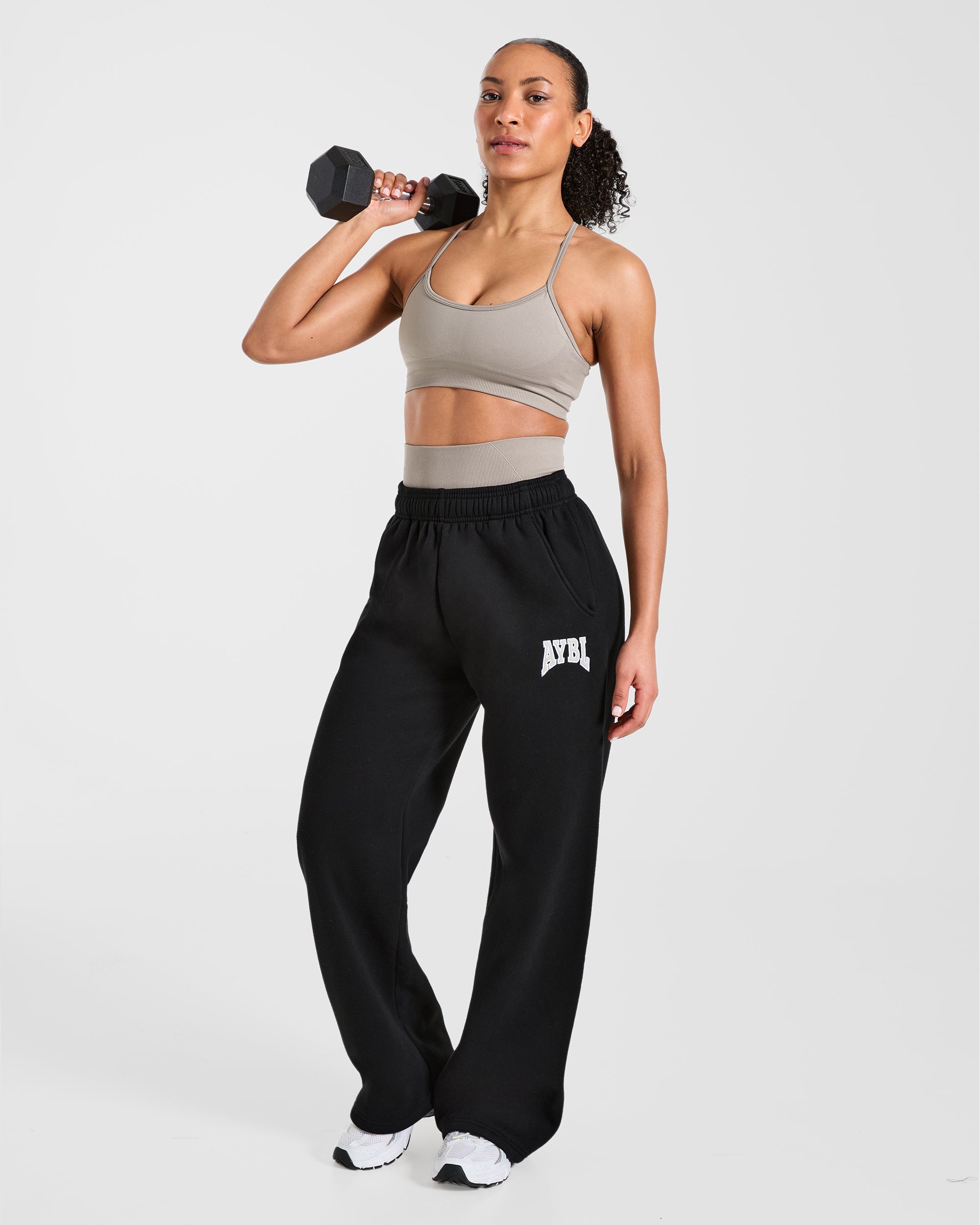 AYBL Club Oversized Straight Leg Joggers - Zwart