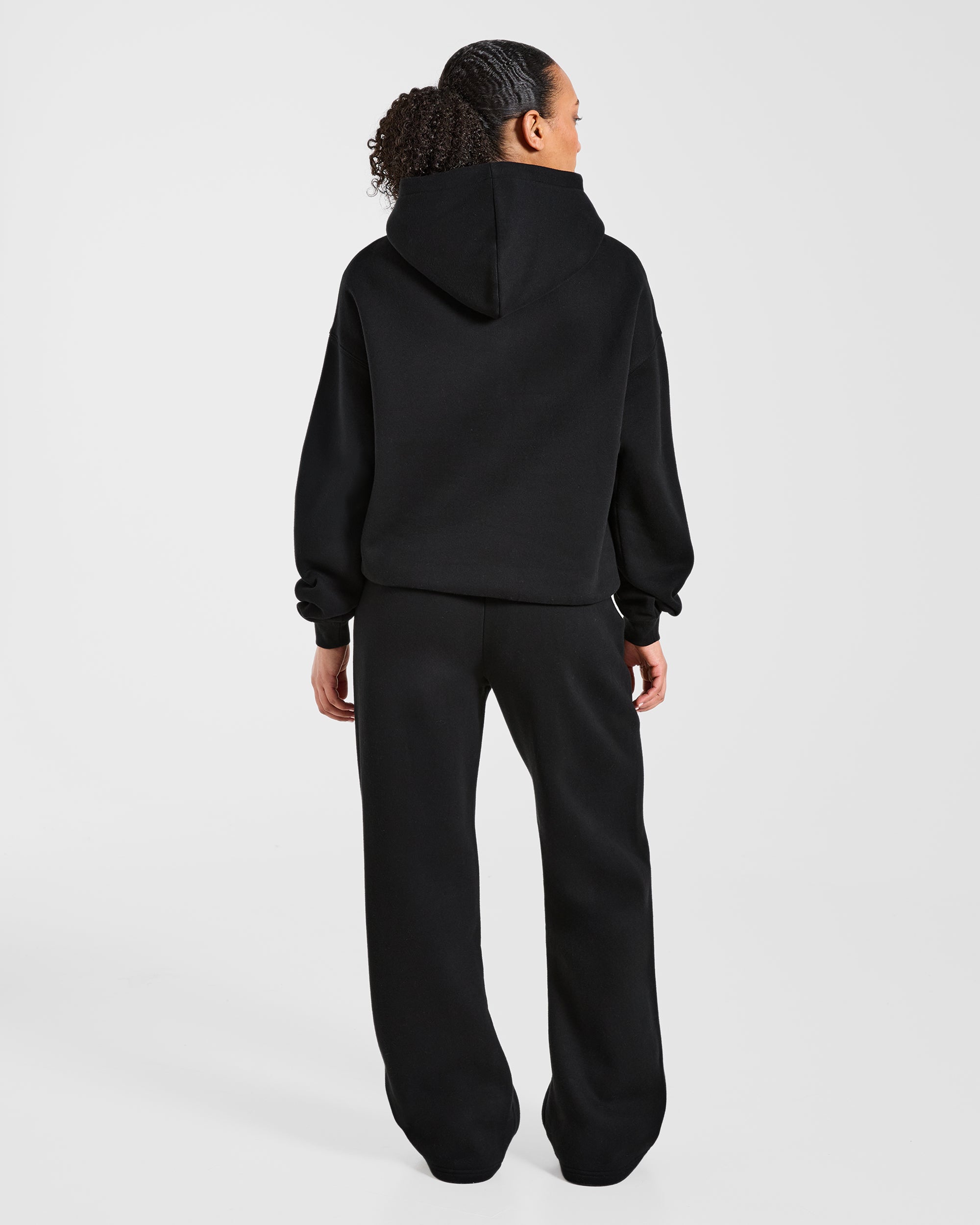 AYBL Club Oversized Straight Leg Joggers - Zwart