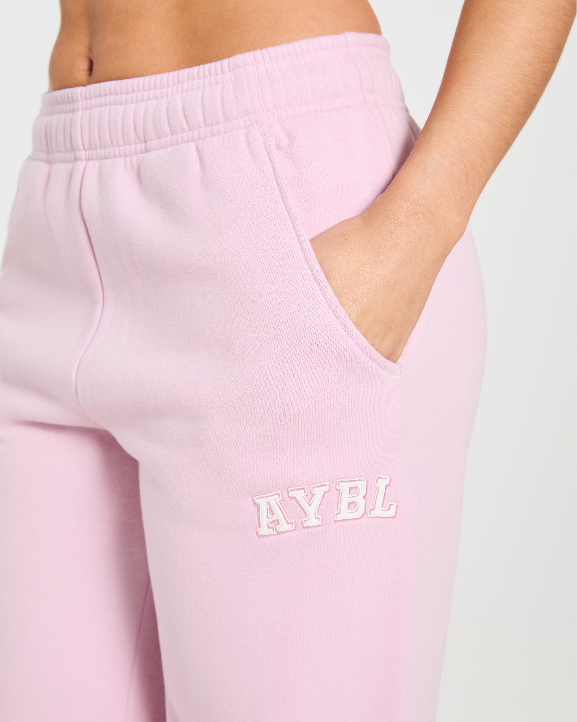 Varsity 2.0 Oversized Straight Leg Joggers - Iced Roze