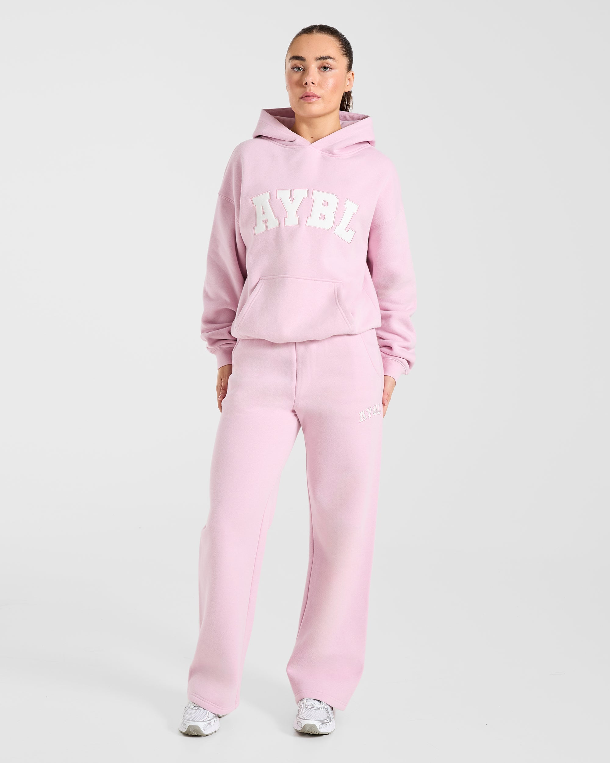 Varsity 2.0 Oversized Straight Leg Joggers - Iced Roze