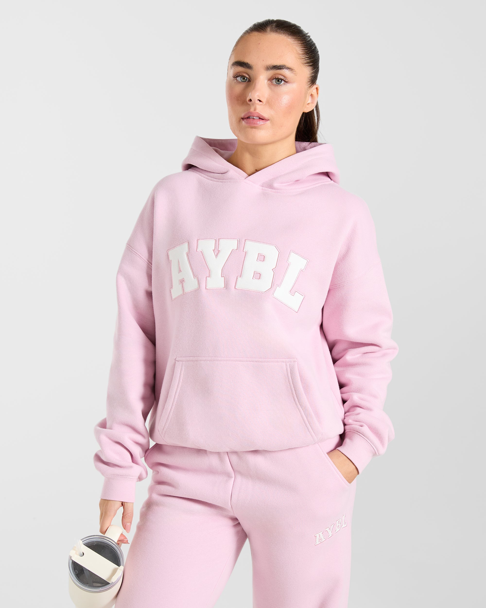 Varsity 2.0 Oversized Hoodie - Iced Roze