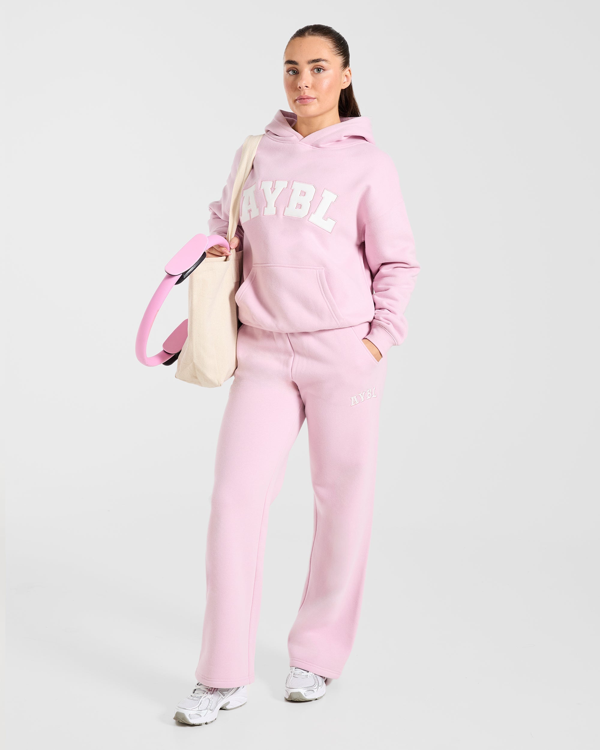 Varsity 2.0 Oversized Straight Leg Joggers - Iced Roze