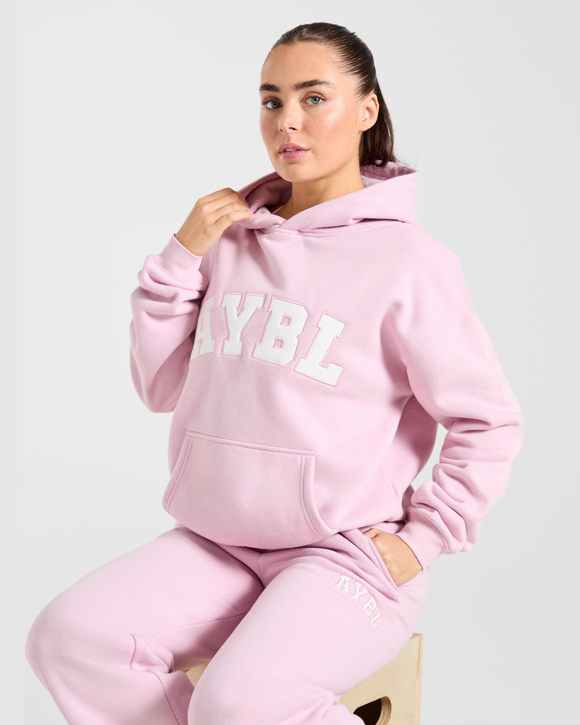 Varsity 2.0 Oversized Hoodie - Iced Roze